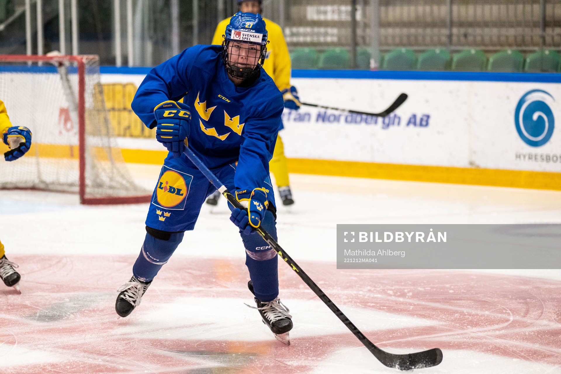 Elin Svensson of Sweden at a training session