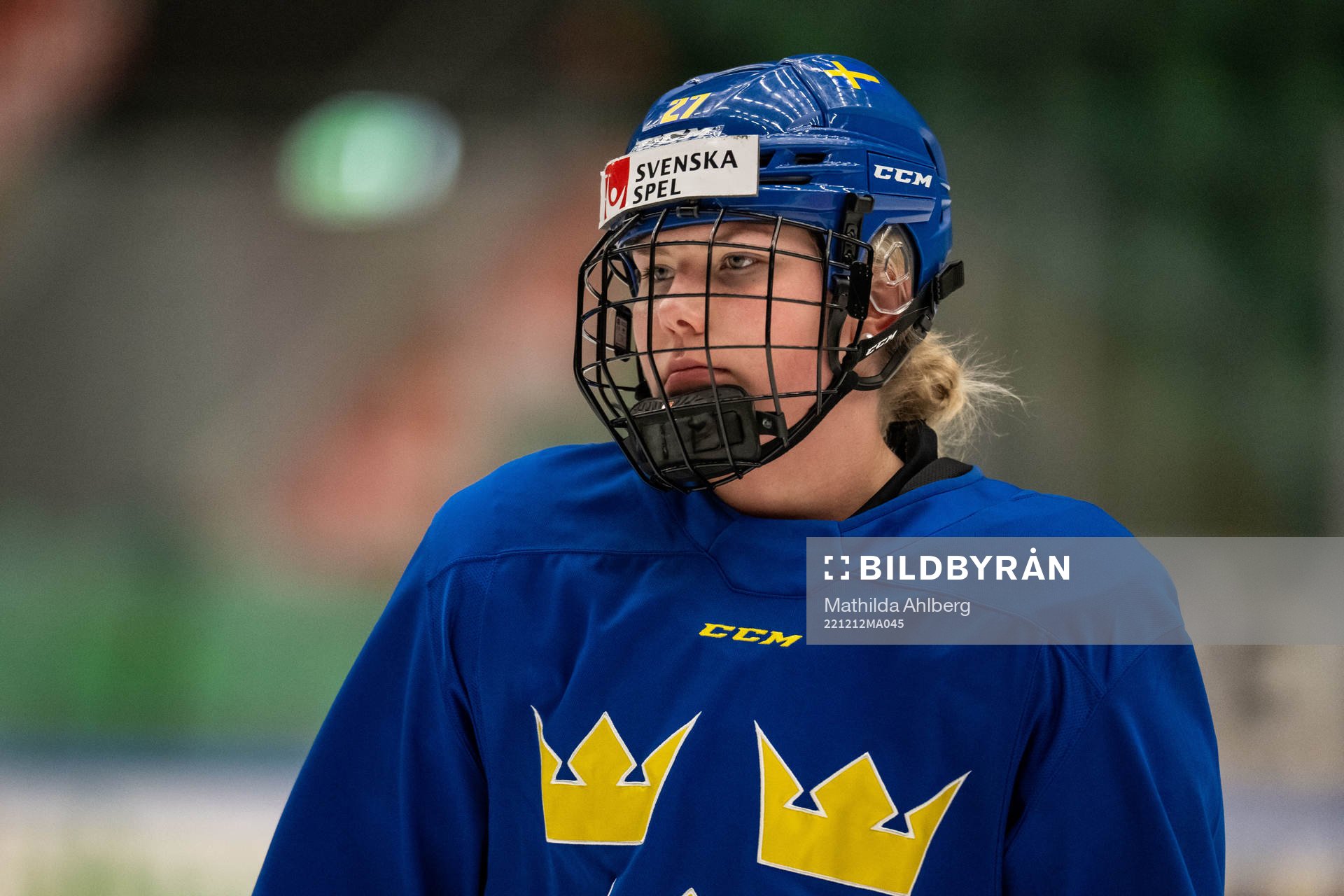 Elin Svensson of Sweden at a training session