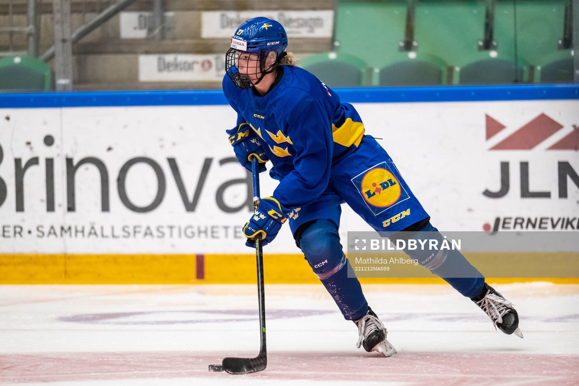 Elin Svensson of Sweden at a training session
