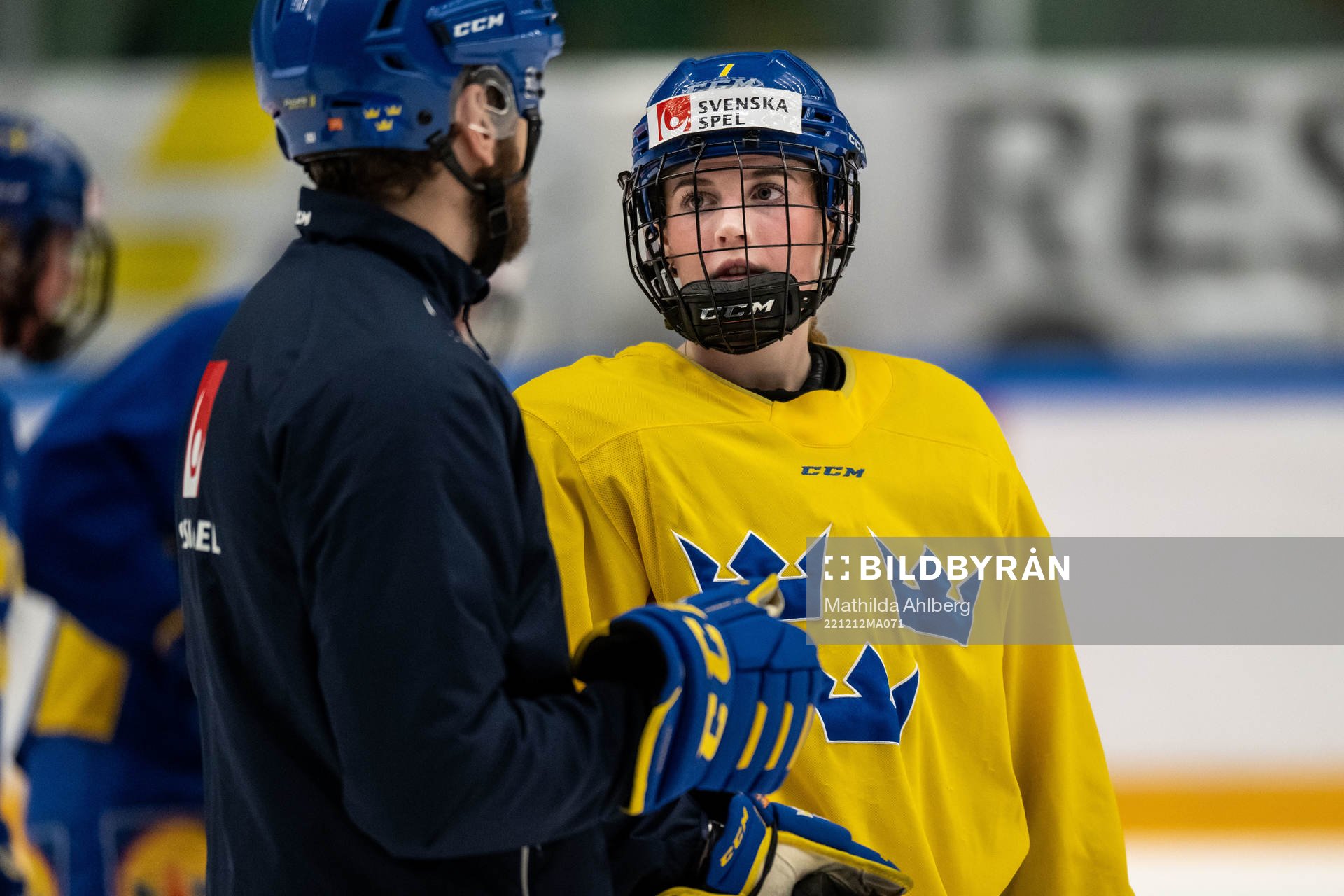 Emma Forsgren of Sweden at a training session