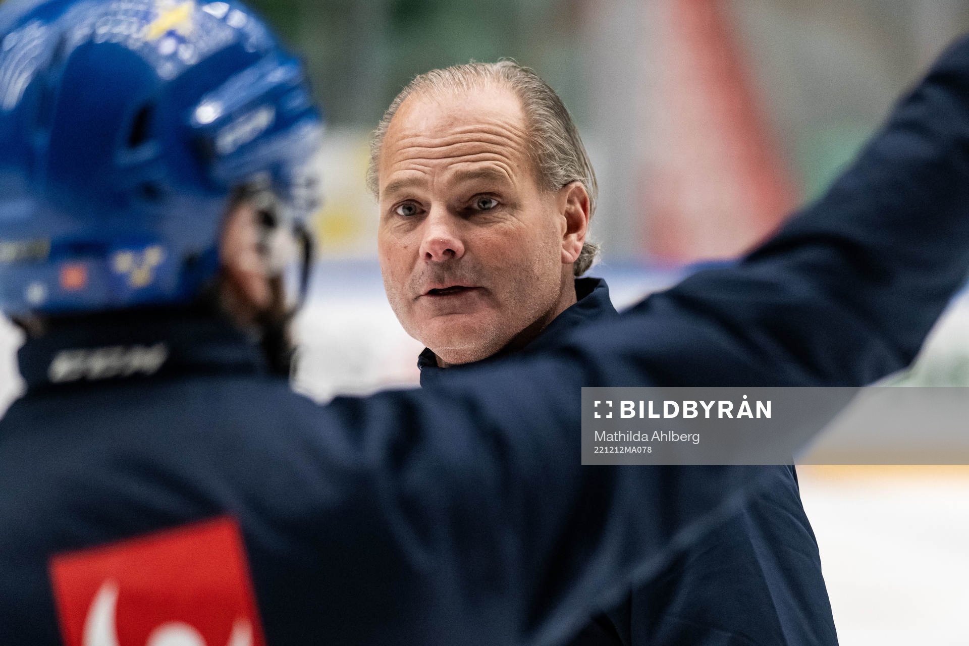 Assistant coach Andreas Spångberg of Sweden at a training
