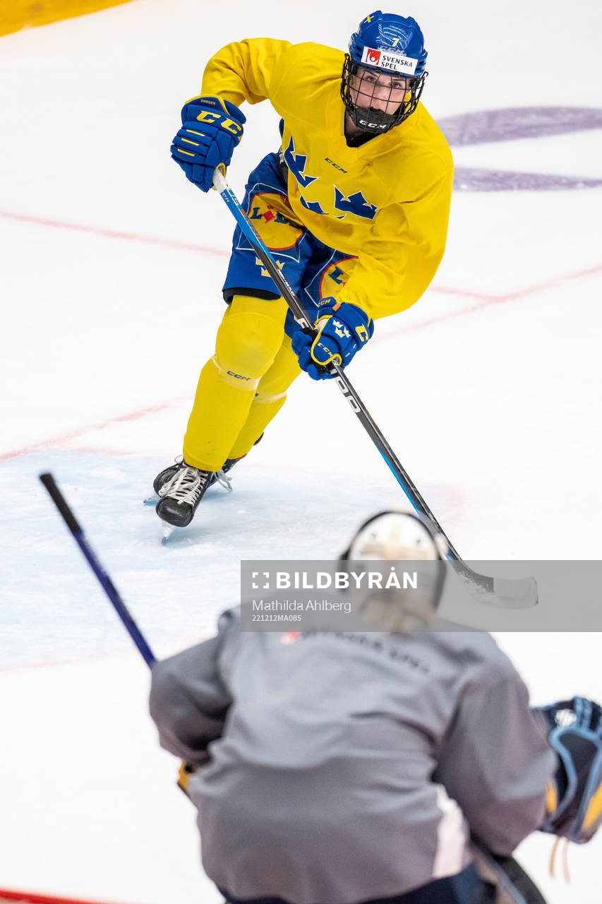 Emma Forsgren of Sweden at a training session