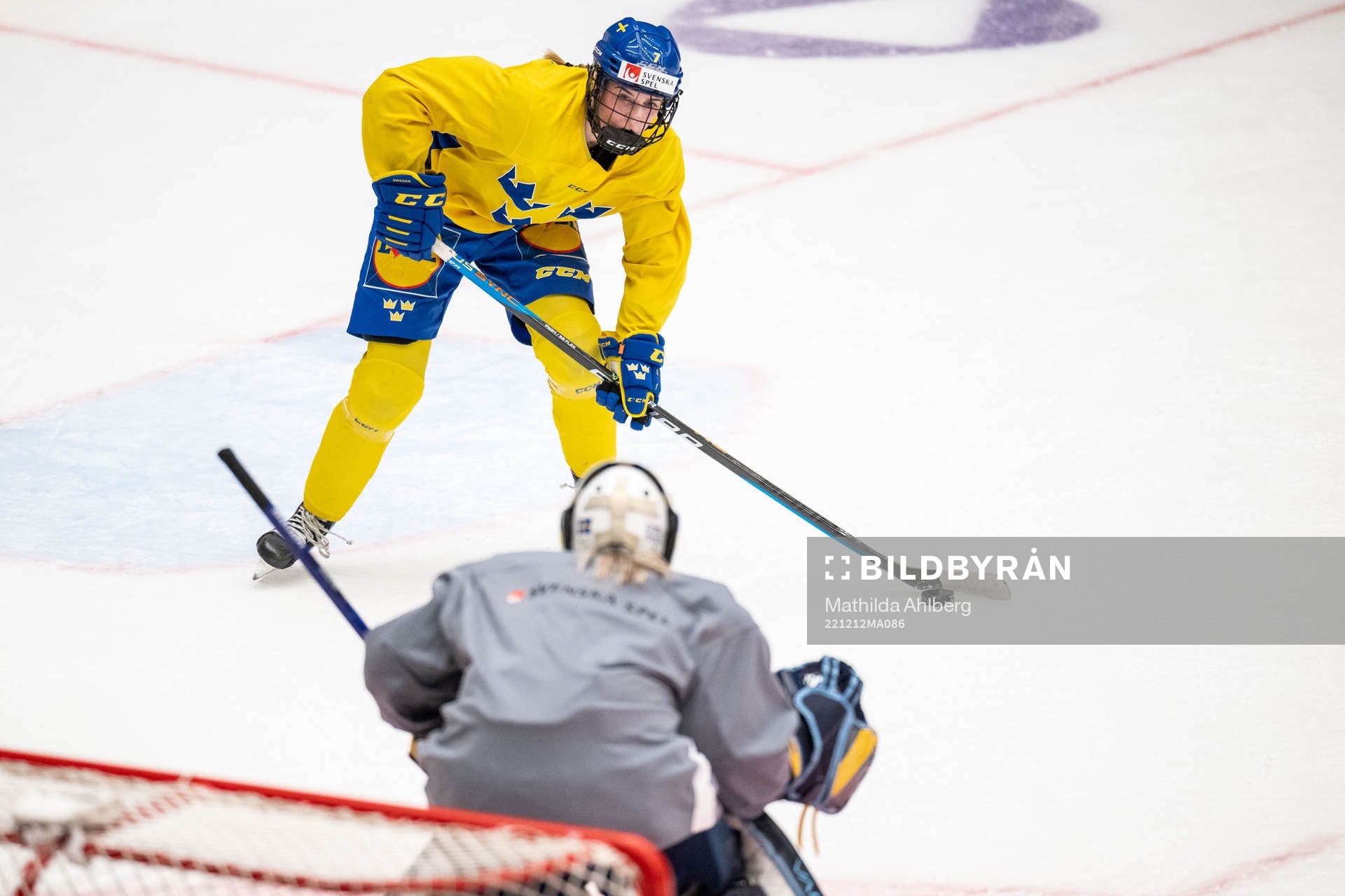 Emma Forsgren of Sweden at a training session