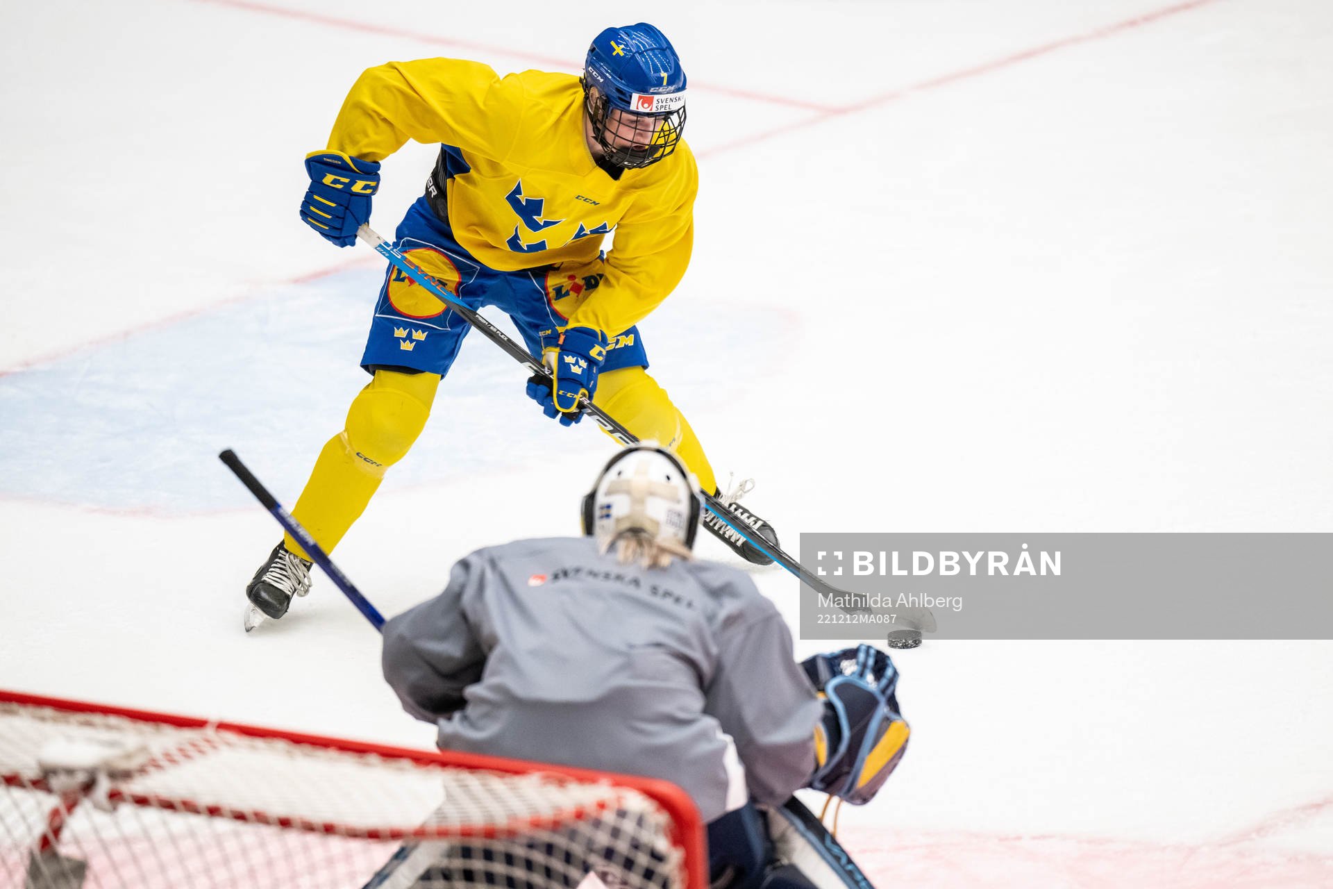 Emma Forsgren of Sweden at a training session