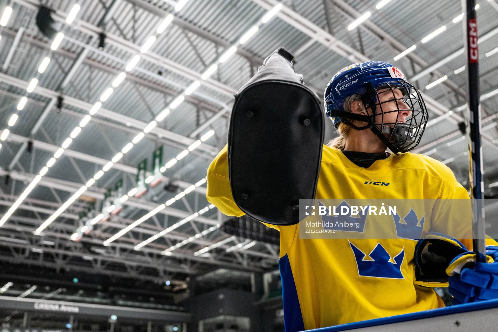 Josefine Holmgren of Sweden at a training session