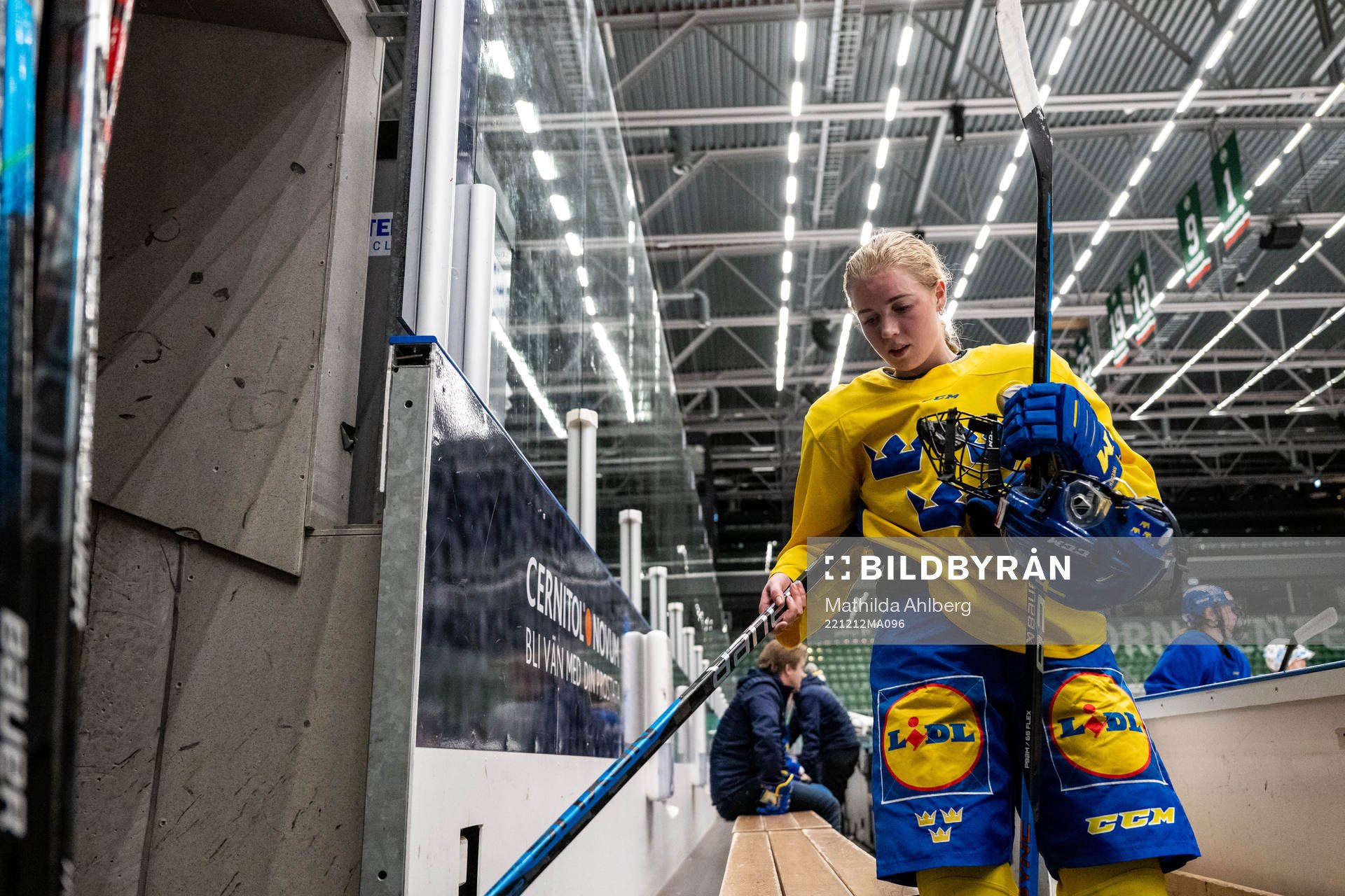 Emma Forsgren of Sweden at a training session