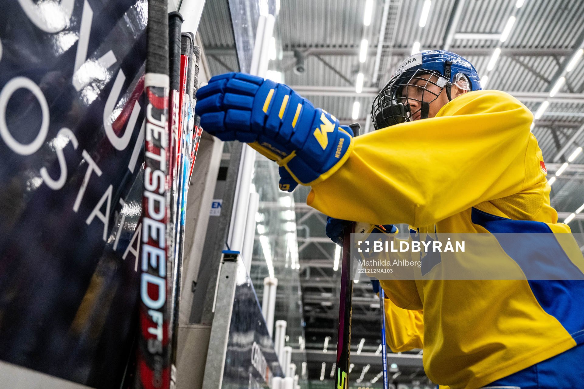 Anna Kjellbin of Sweden at a training session