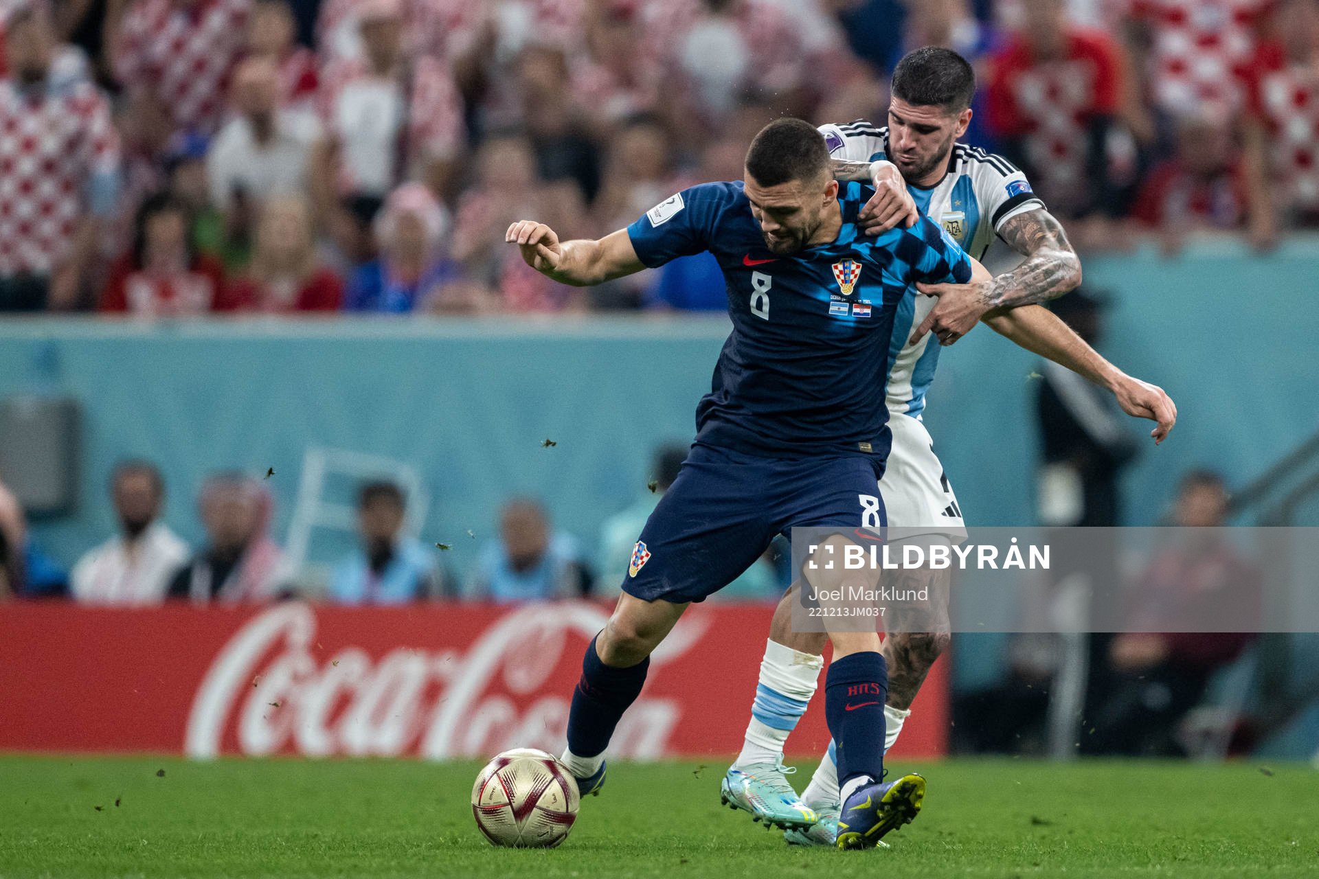 Mateo Kovacic of Croatia during the FIFA World Cup 2022 semifinal between Argentina and Croatia on December 13, 2022 in Doha.