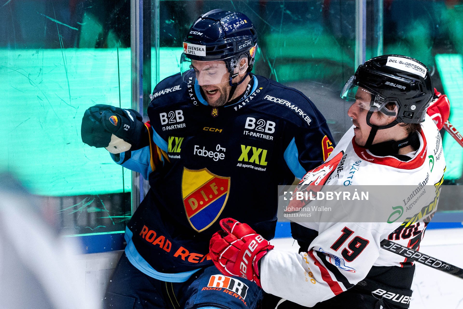 Djurgårdens Stefan Elliott och Vita Hästens Jens