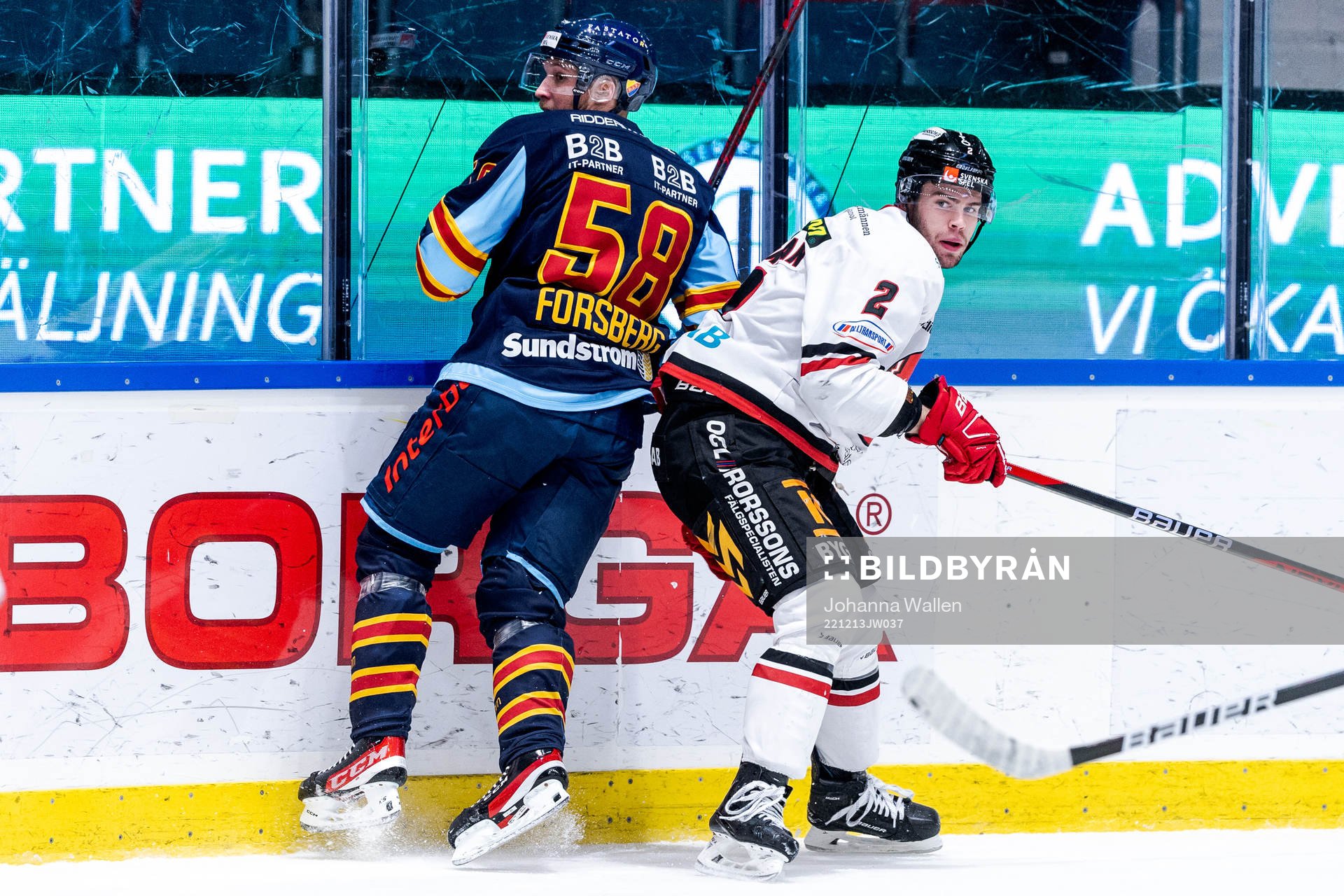 Djurgårdens Fredrik Forsberg och Vita Hästens Anton