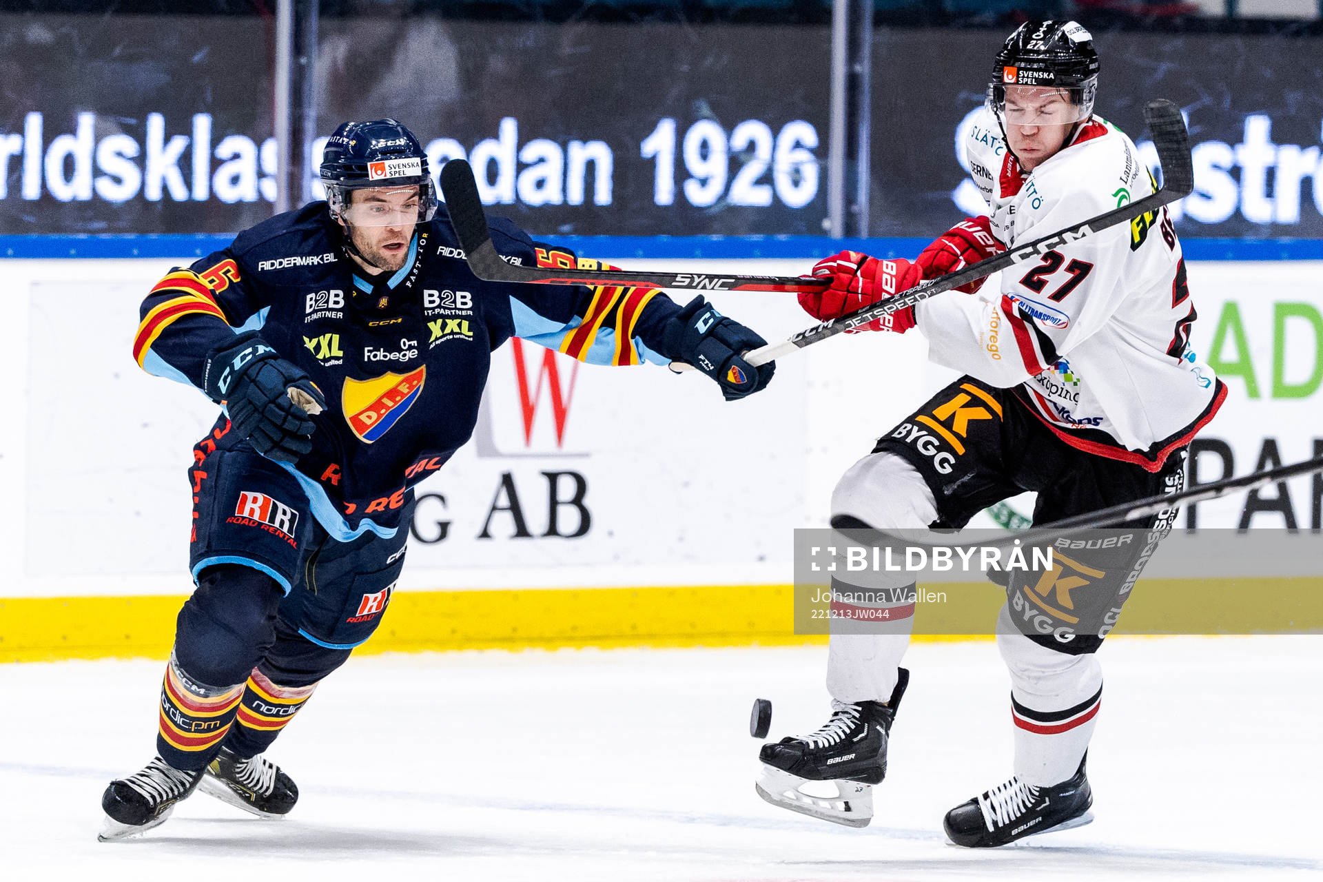 Djurgårdens Stefan Elliott och Vita Hästens Sebastian