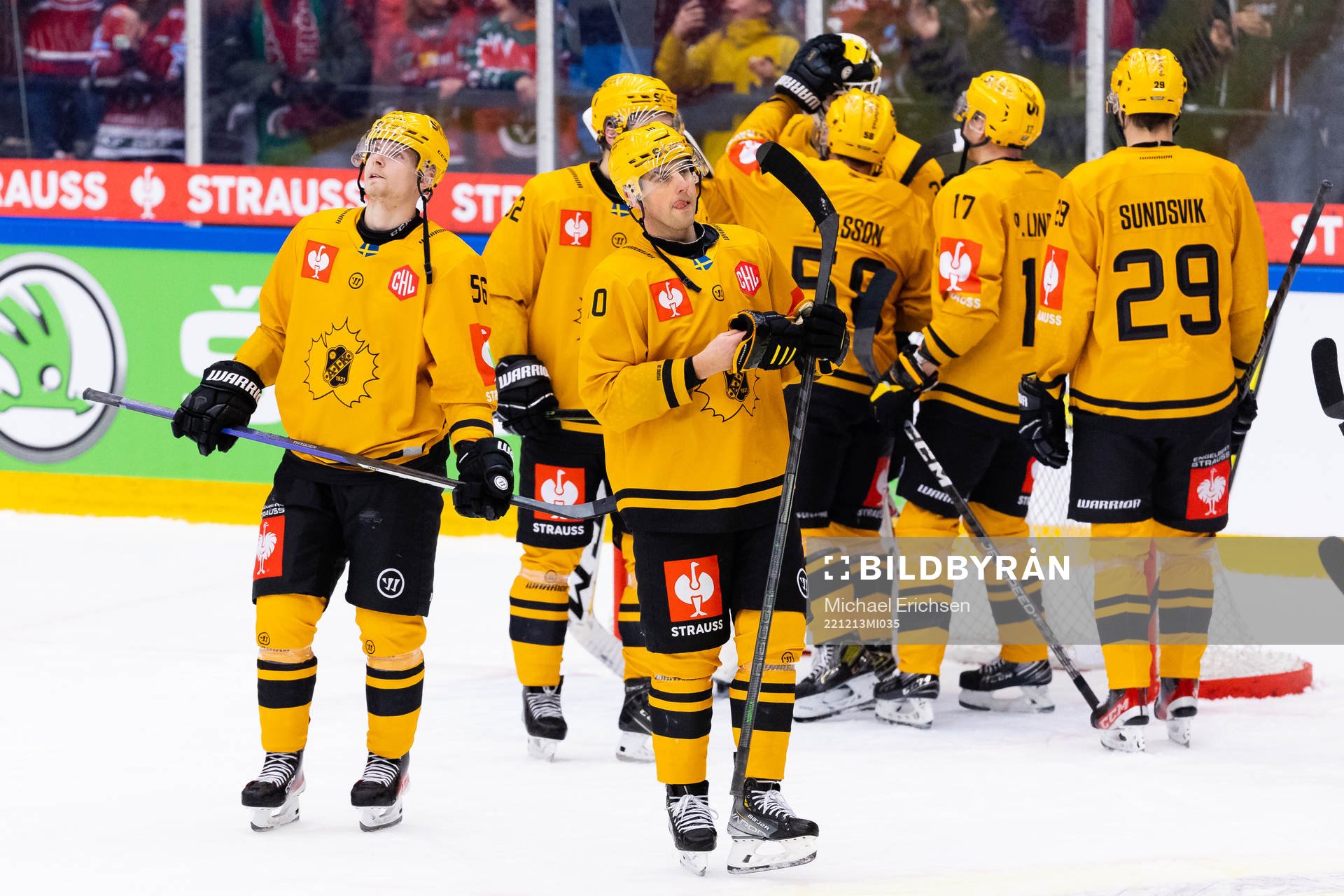 Players of Skellefteå look dejected