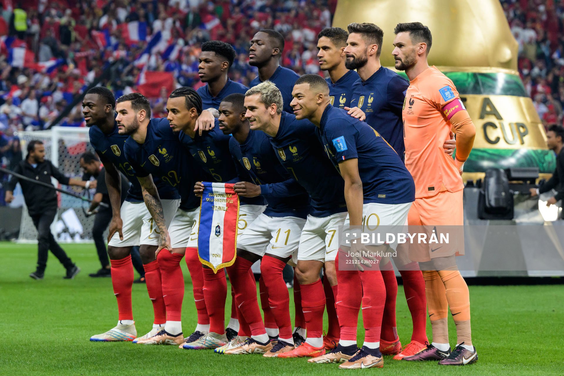 The starting eleven of France ehad of the FIFA World Cup