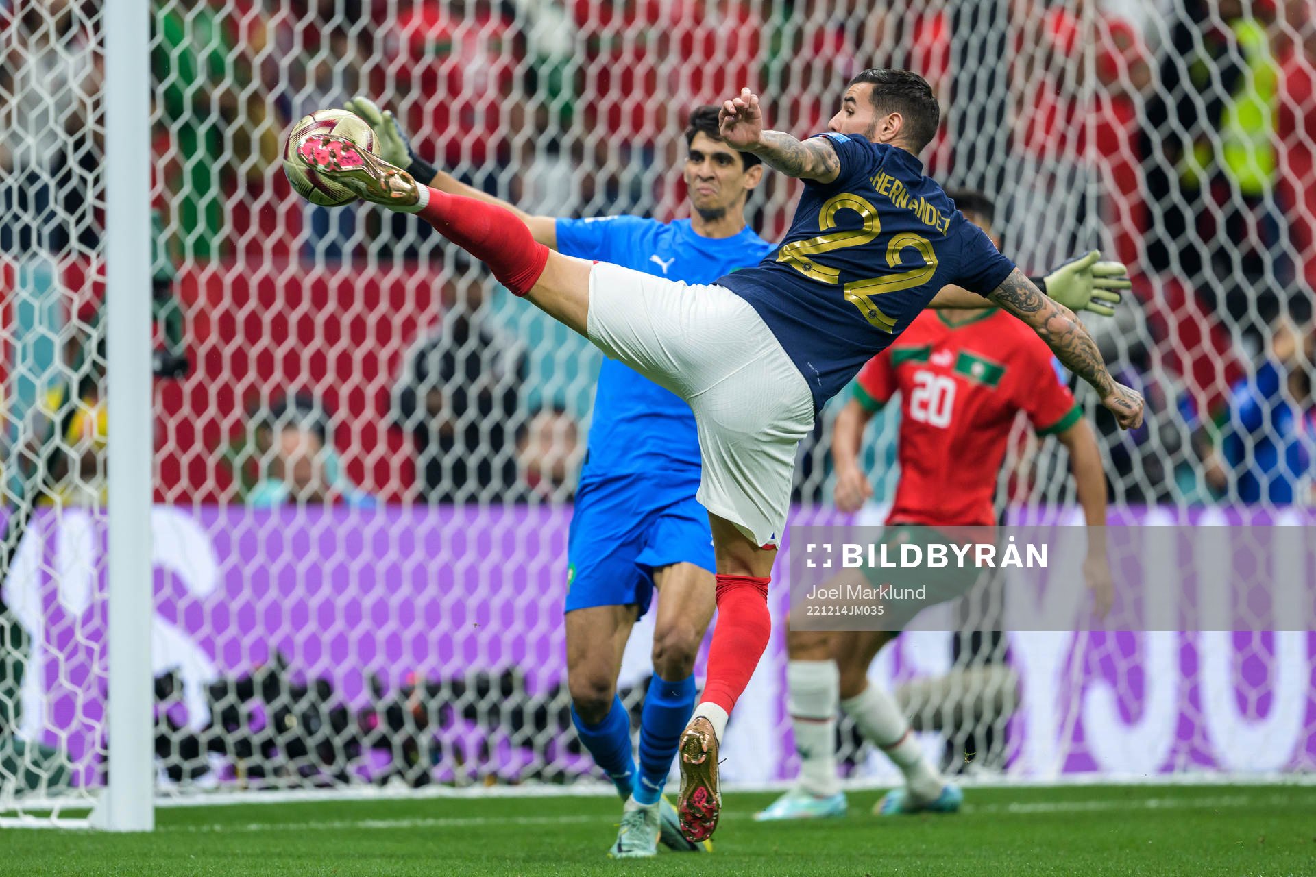 Theo Hernandez of France scores 1-0