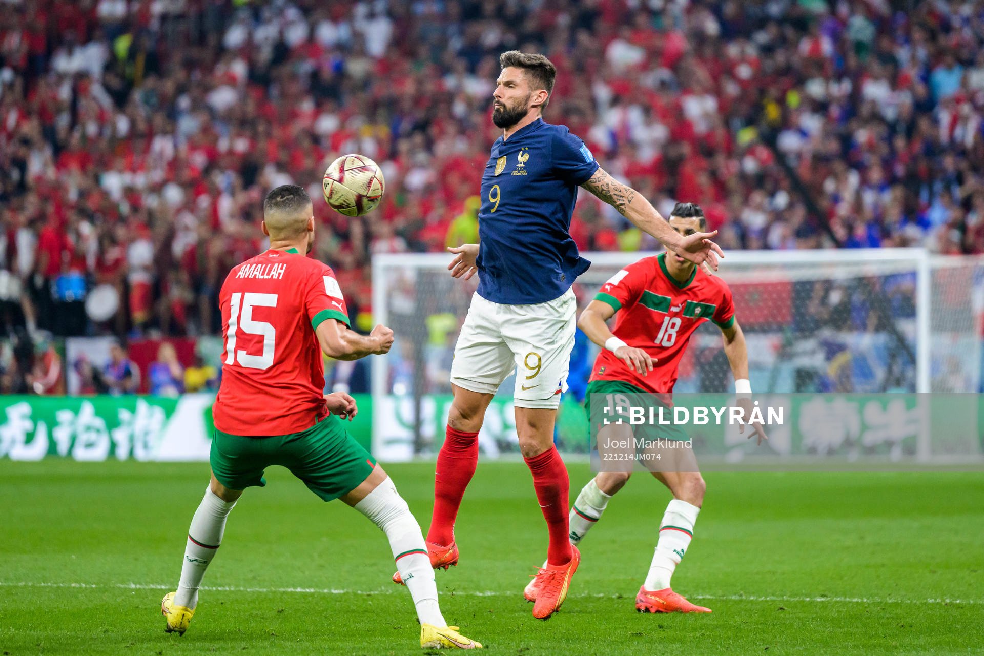 Selim Amallah and Jawad El Yamiq of Morocco against Olivier