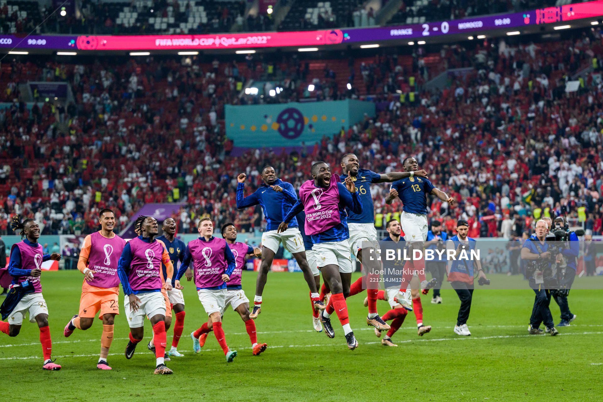 Players of France celebrate