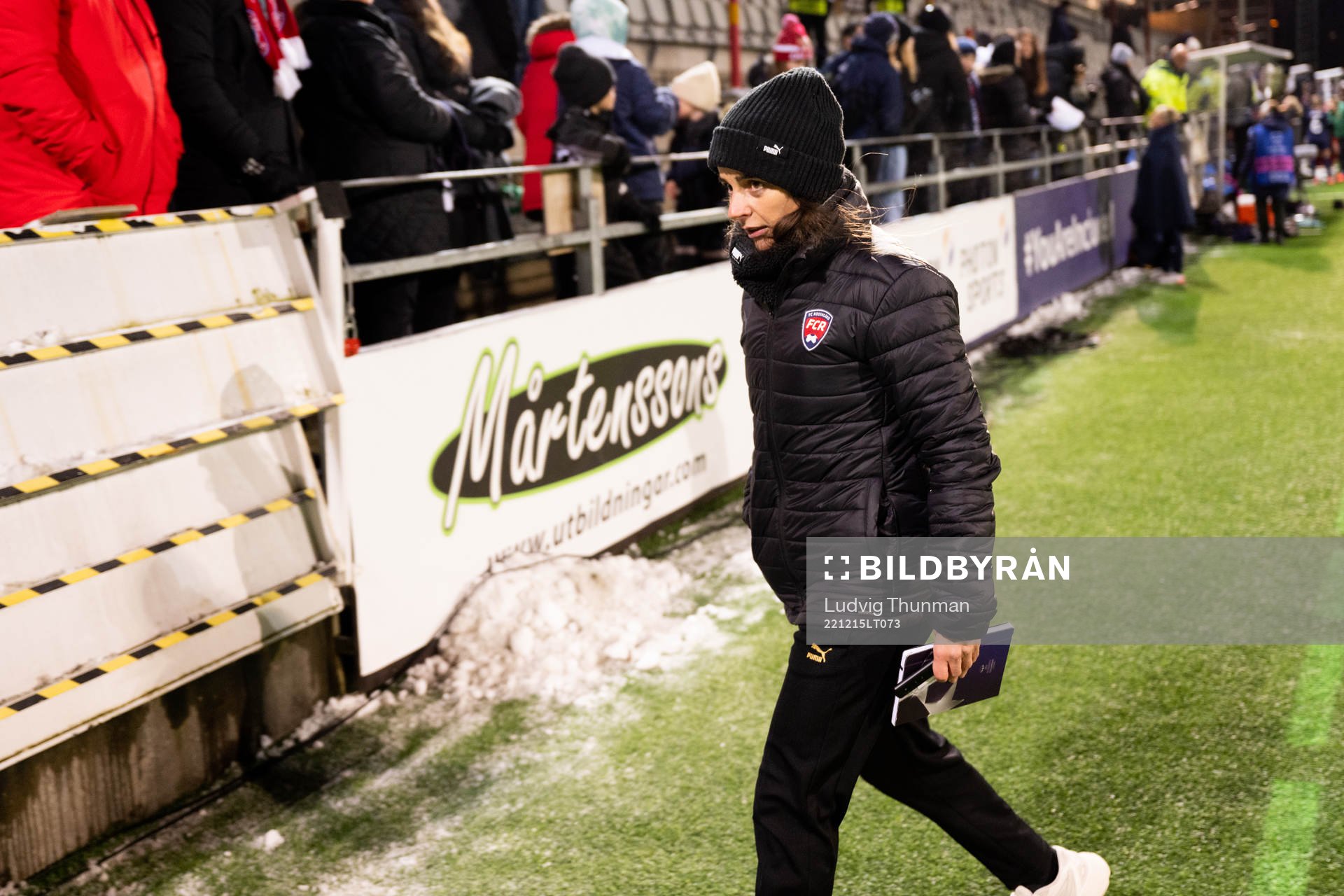 Head coach Renée Slegers of Rosengård looks dejected