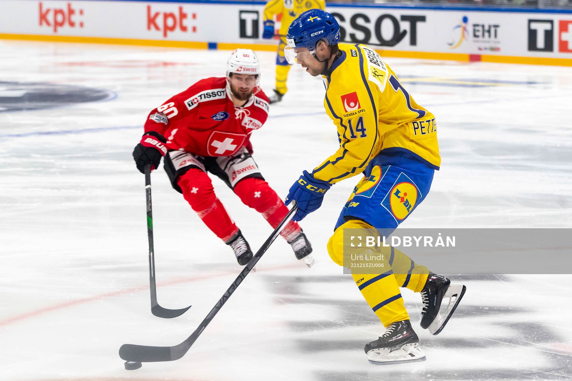 Tristan Scherwey of Switzerland and Emil Pettersson of