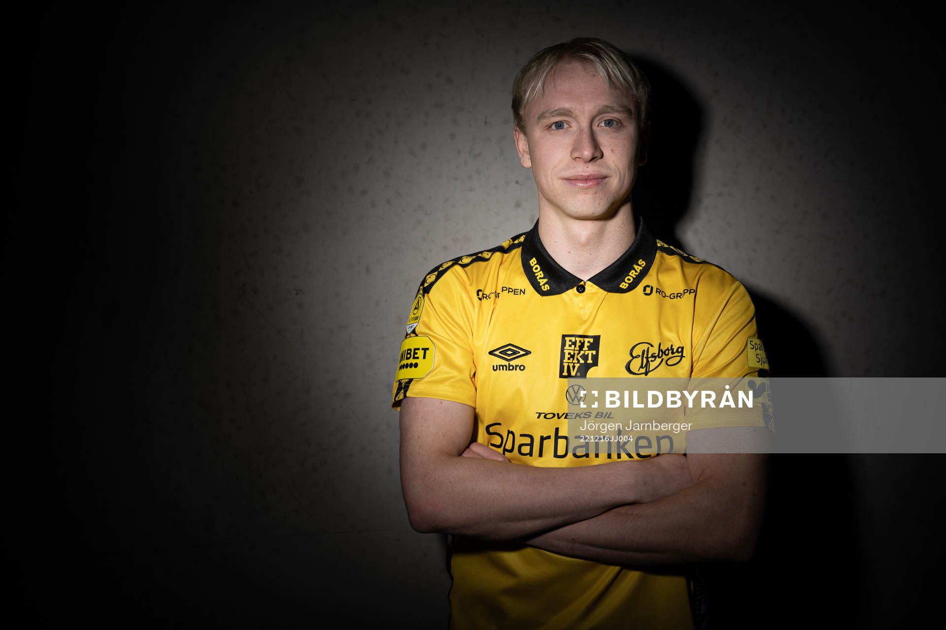 Elfsborgs nyförvärv André Boman poserar för fotografering den 16 december 2022 i Borås. 