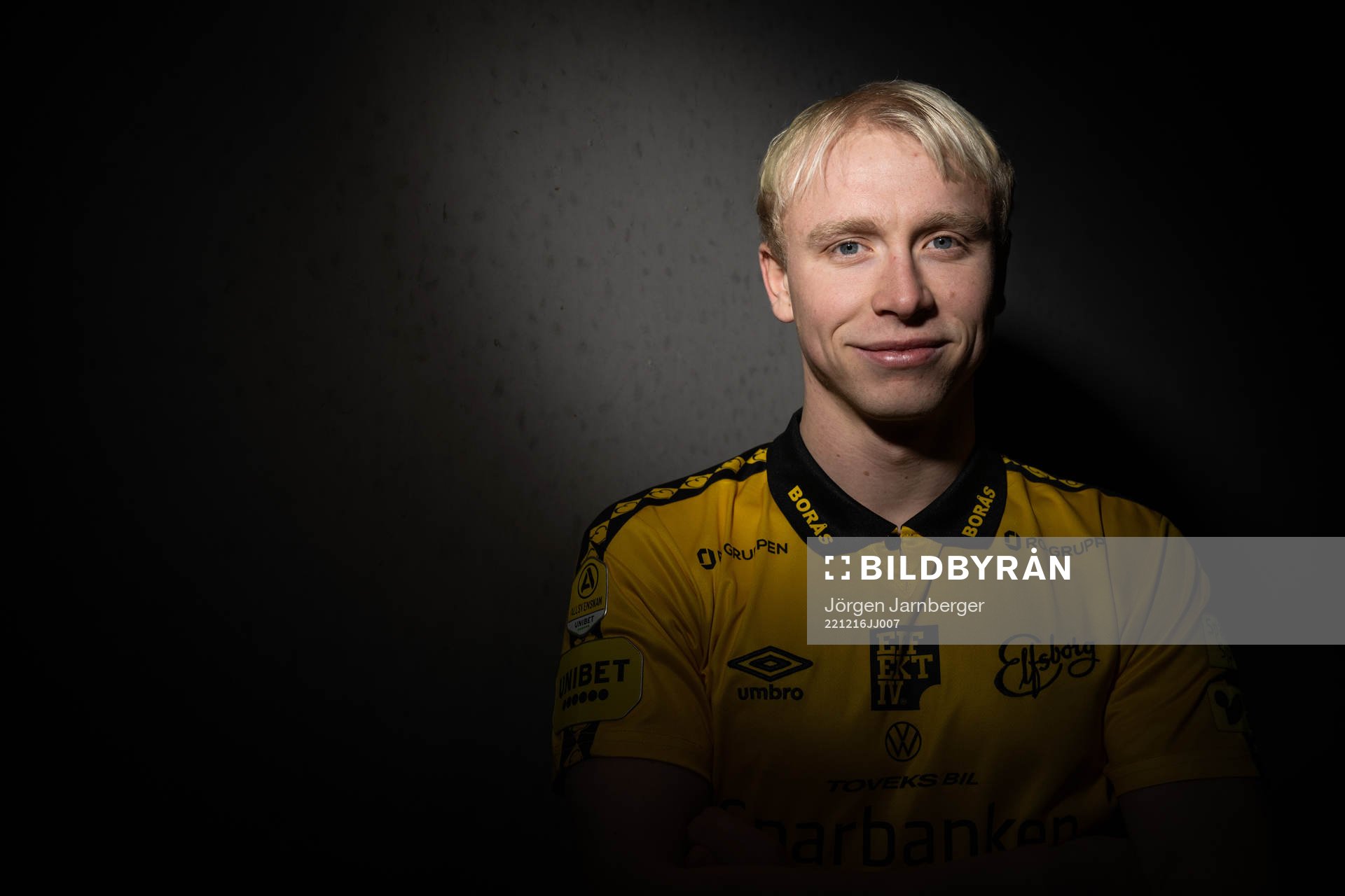 Elfsborgs nyförvärv André Boman poserar för fotografering den 16 december 2022 i Borås. 