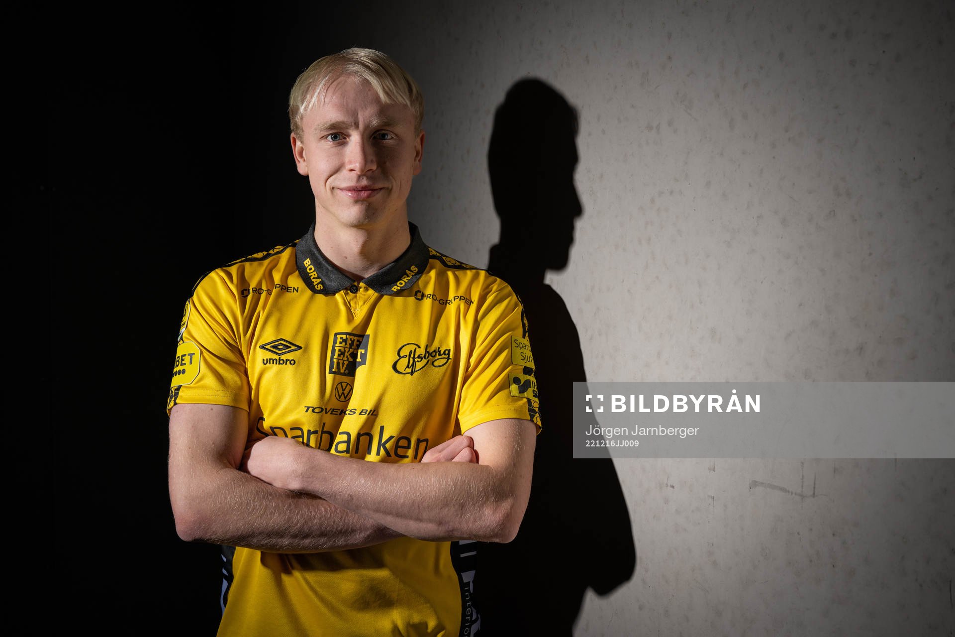 Elfsborgs nyförvärv André Boman poserar för fotografering den 16 december 2022 i Borås. 