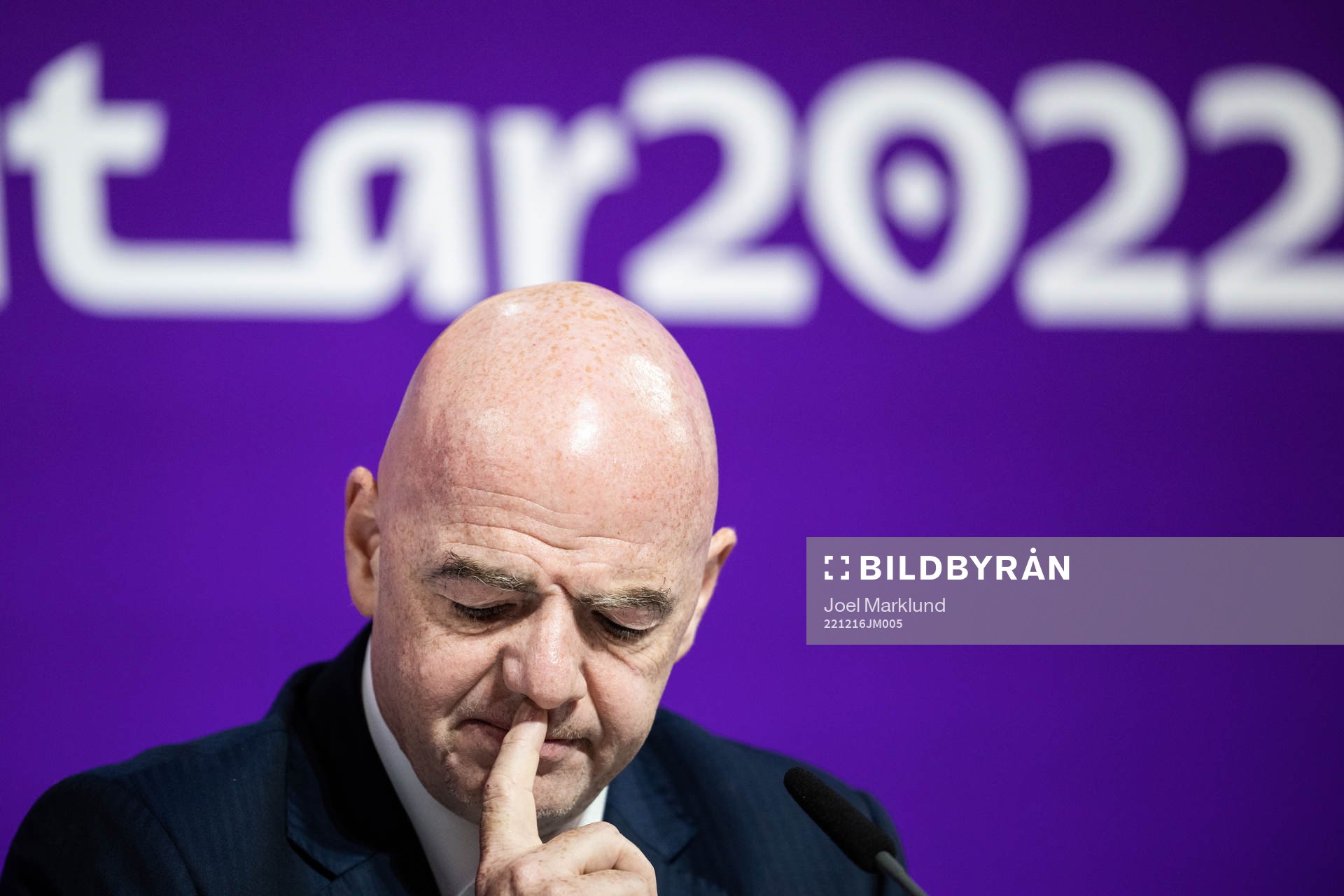 Gianni Infantino, president of FIFA, at a press conference