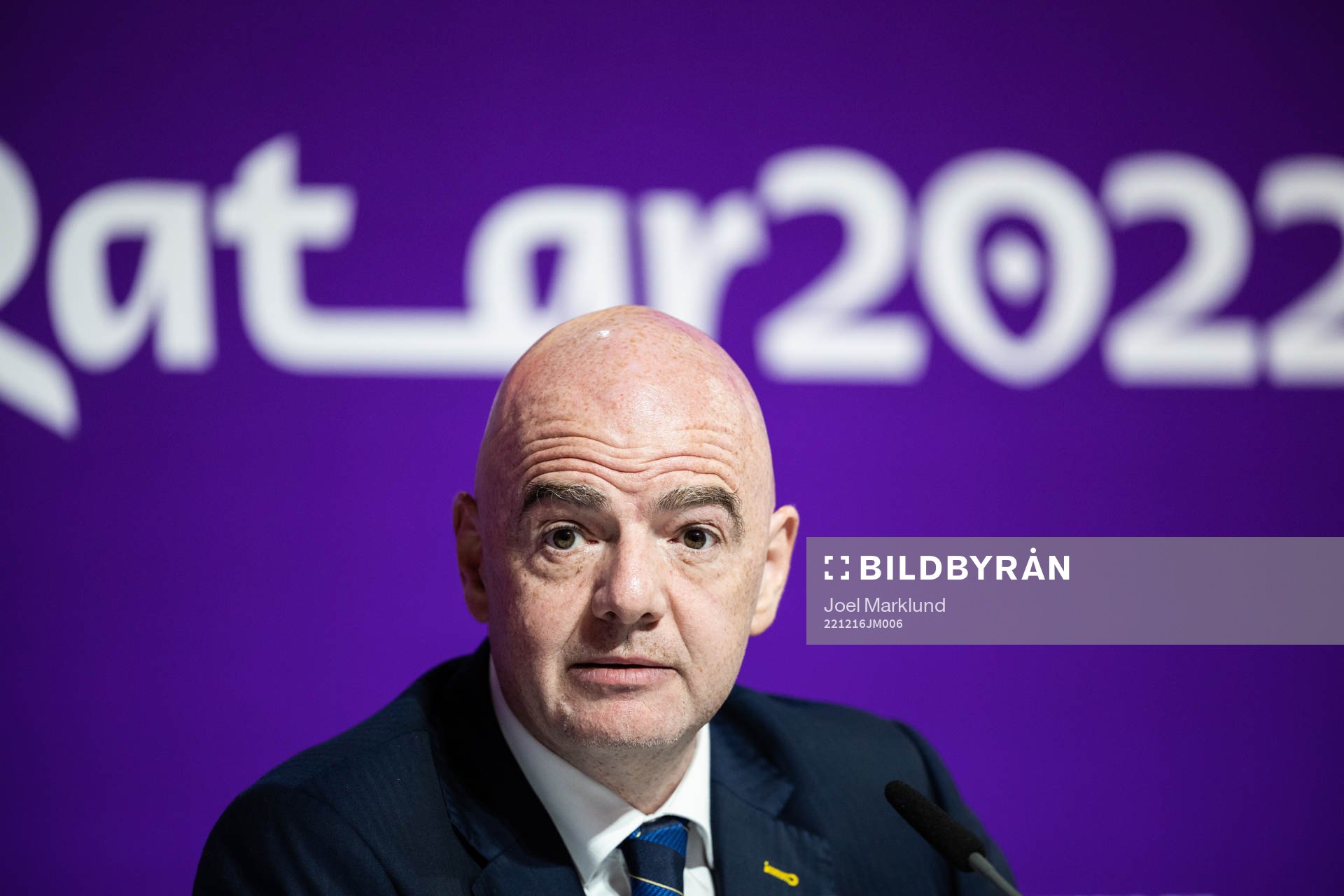 Gianni Infantino, president of FIFA, at a press conference