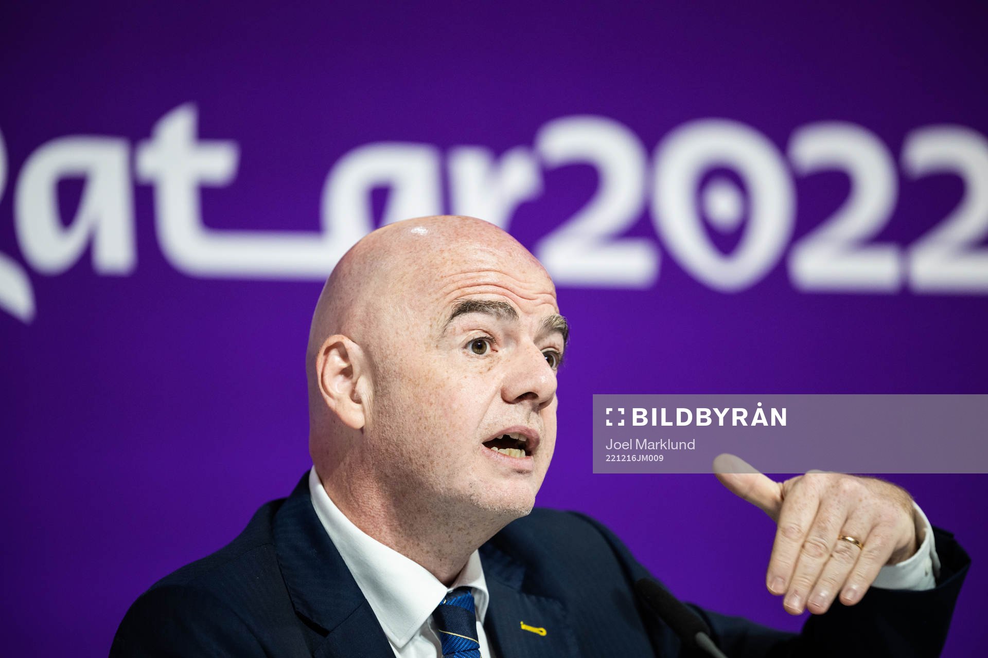 Gianni Infantino, president of FIFA, at a press conference