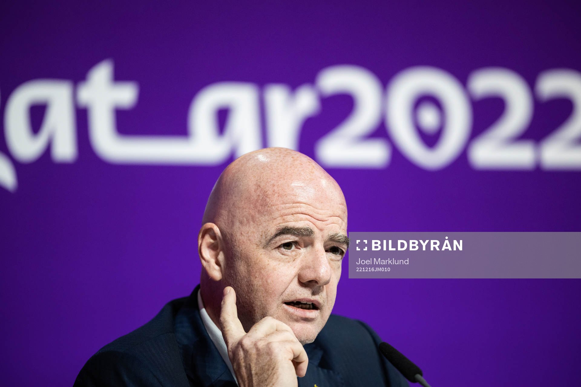 Gianni Infantino, president of FIFA, at a press conference