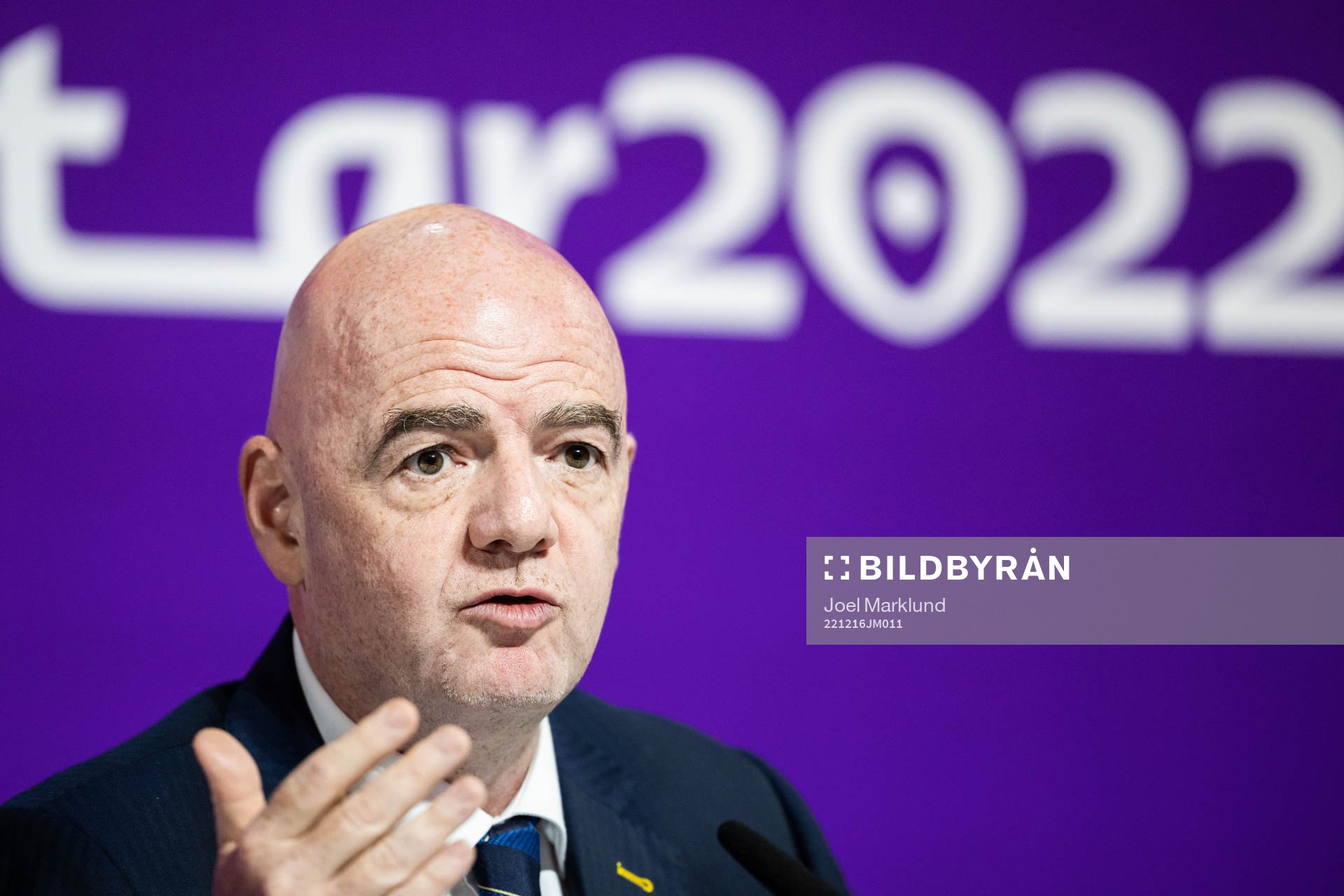 Gianni Infantino, president of FIFA, at a press conference