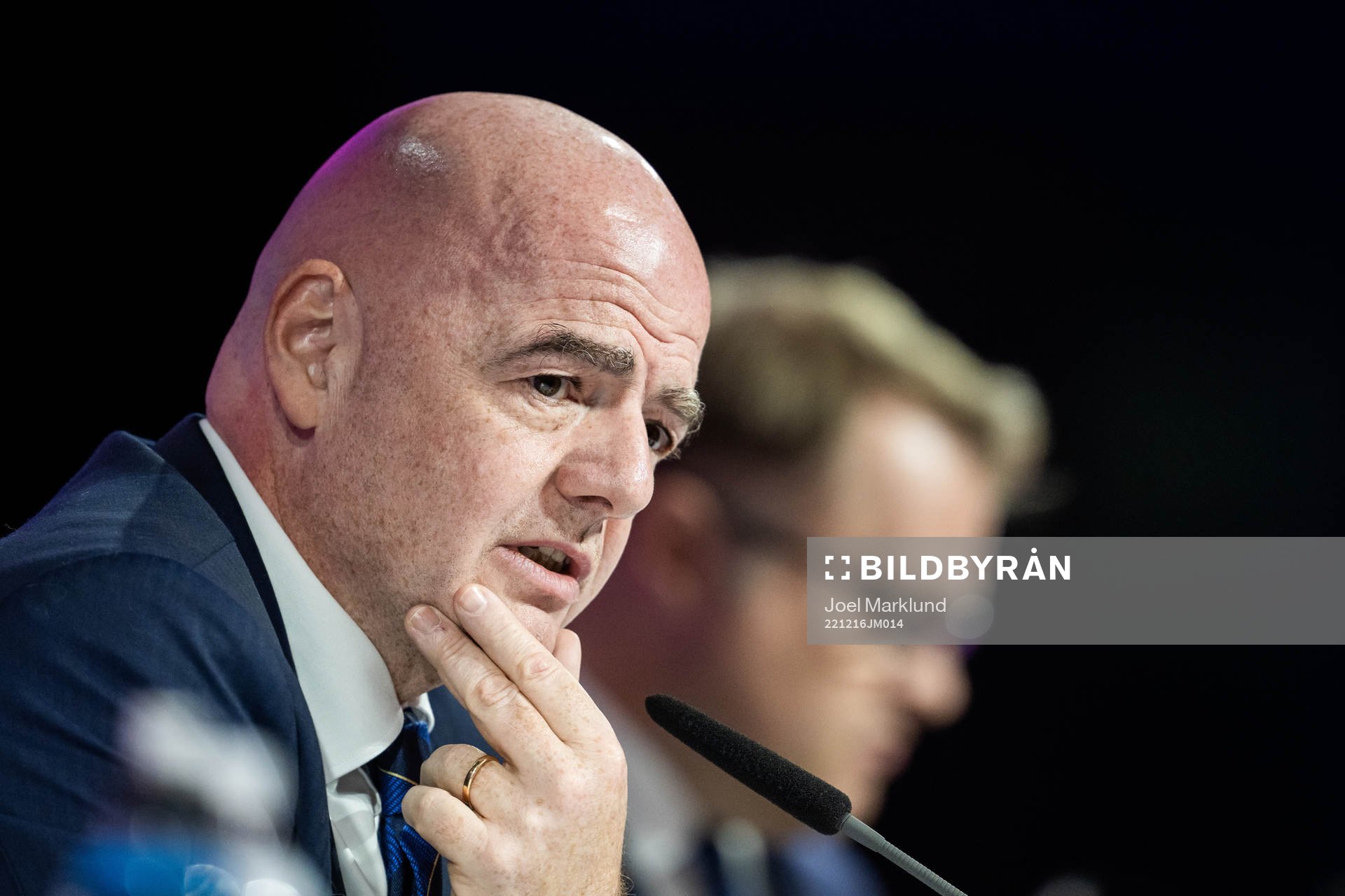 Gianni Infantino, president of FIFA, at a press conference