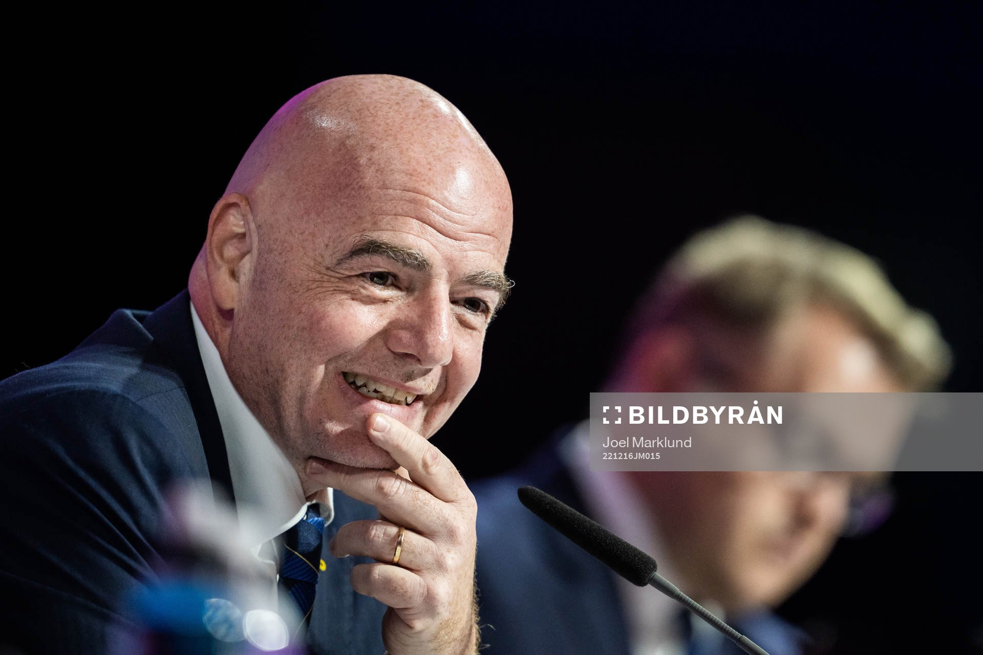 Gianni Infantino, president of FIFA, at a press conference