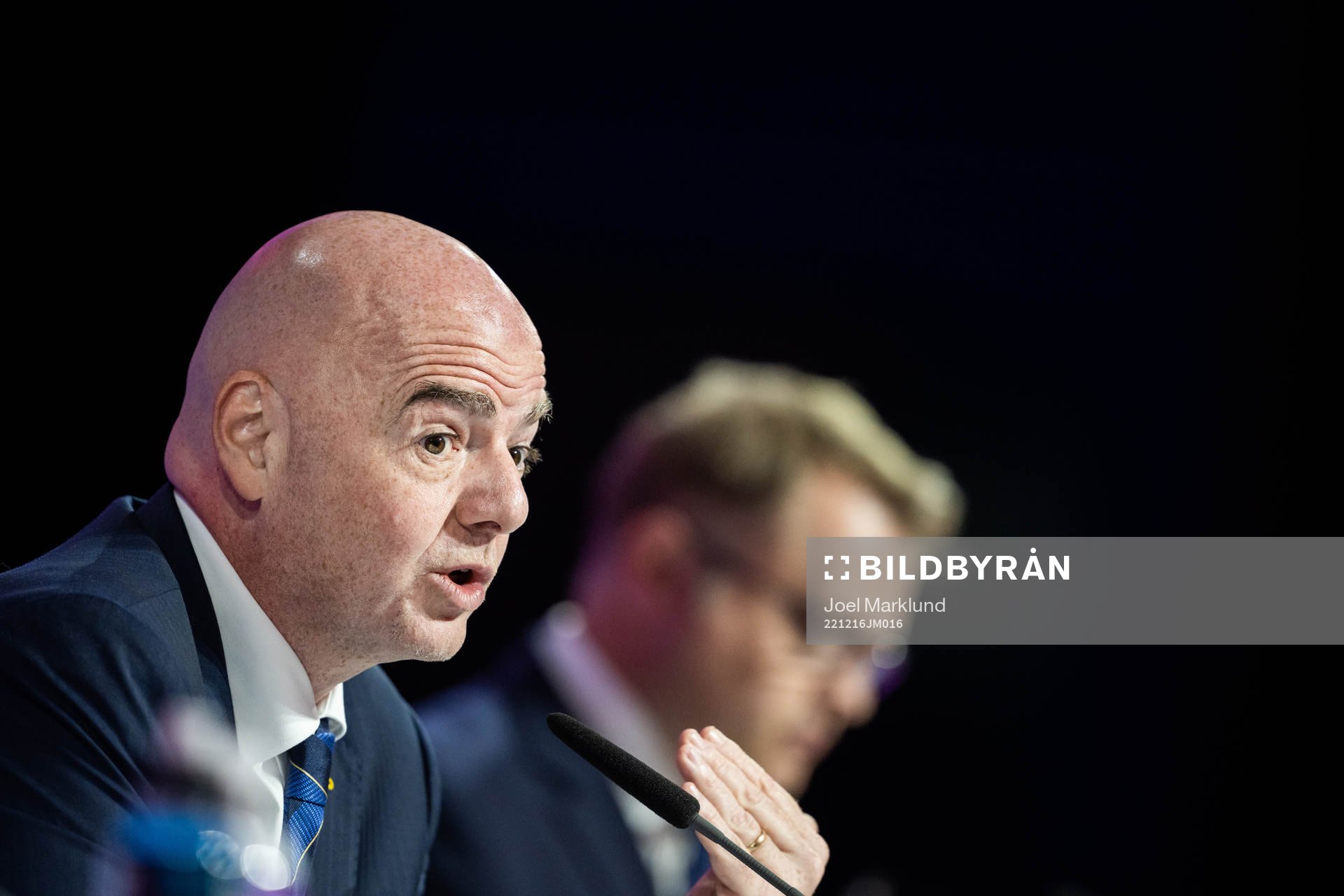 Gianni Infantino, president of FIFA, at a press conference