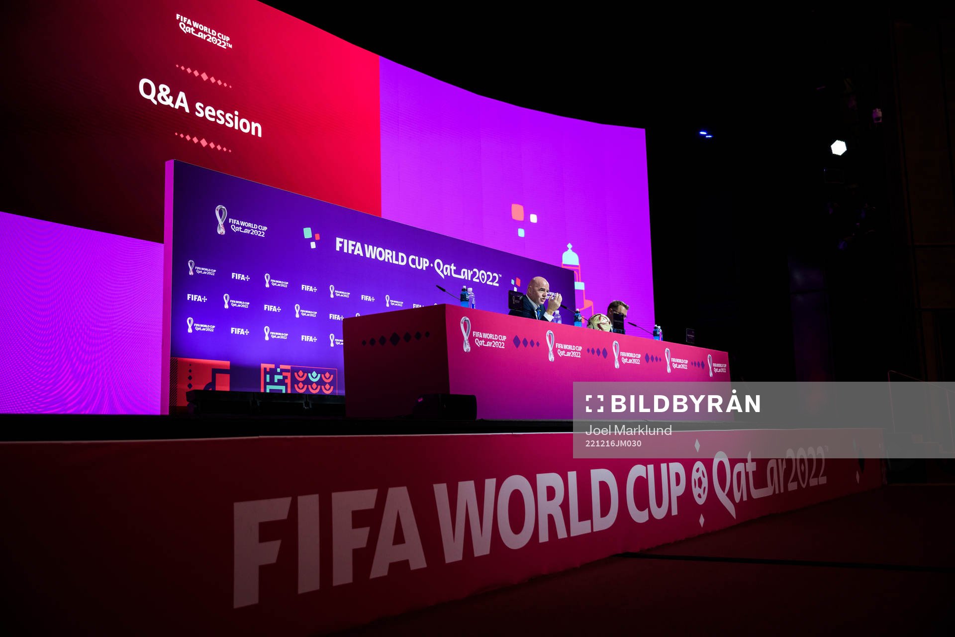Gianni Infantino, president of FIFA, at a press conference