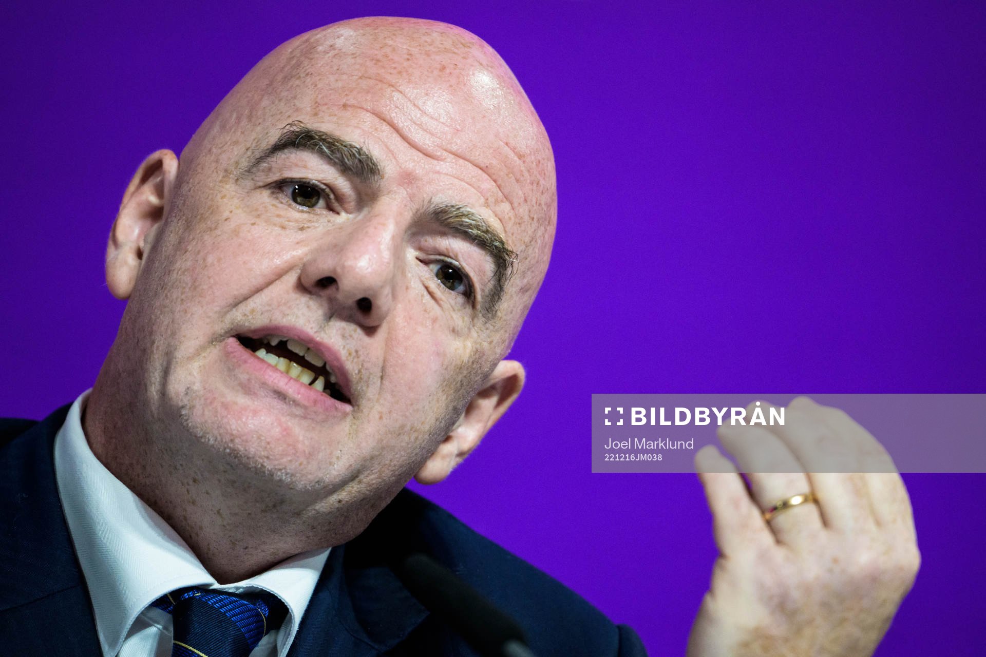 Gianni Infantino, president of FIFA, at a press conference