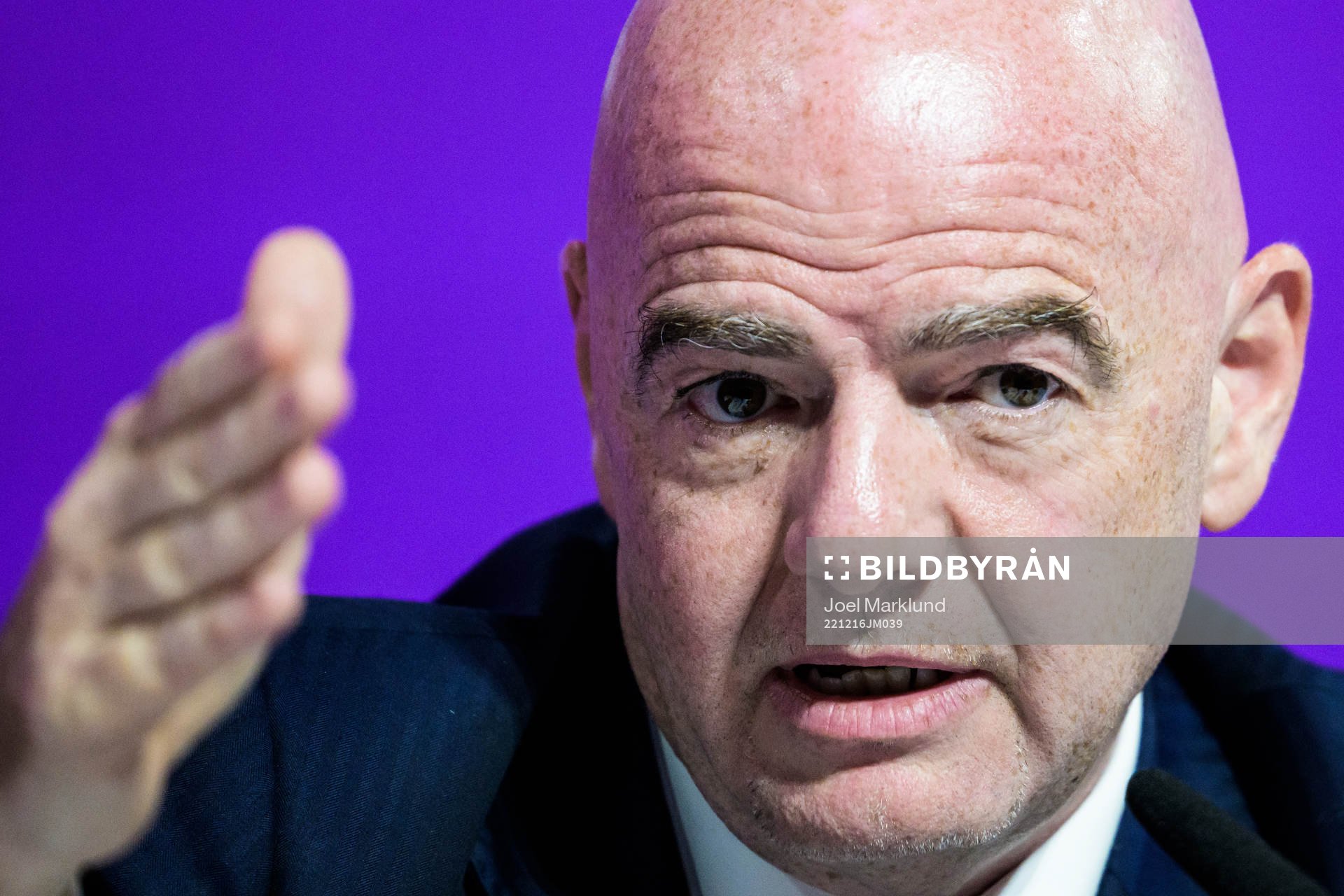 Gianni Infantino, president of FIFA, at a press conference
