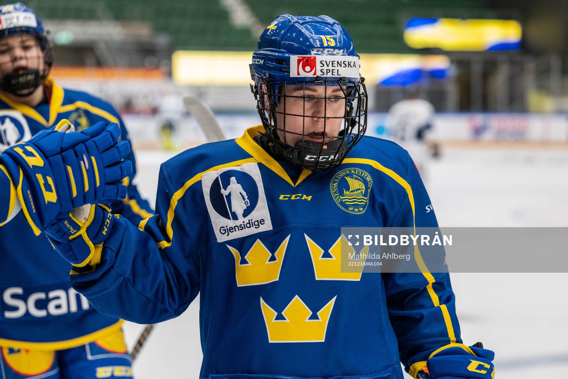 Lisa Johansson of Sweden celebrates 1-0 by Sara Hjalmarsson