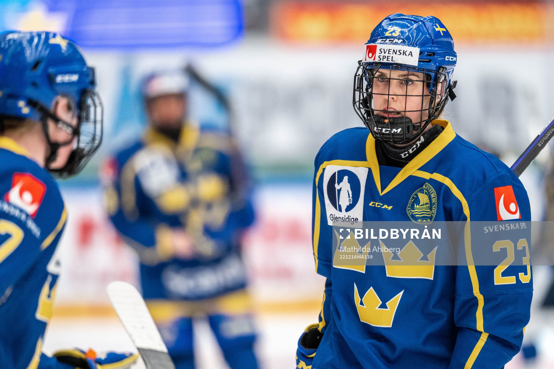 Julia Östlund of Sweden looks dejected