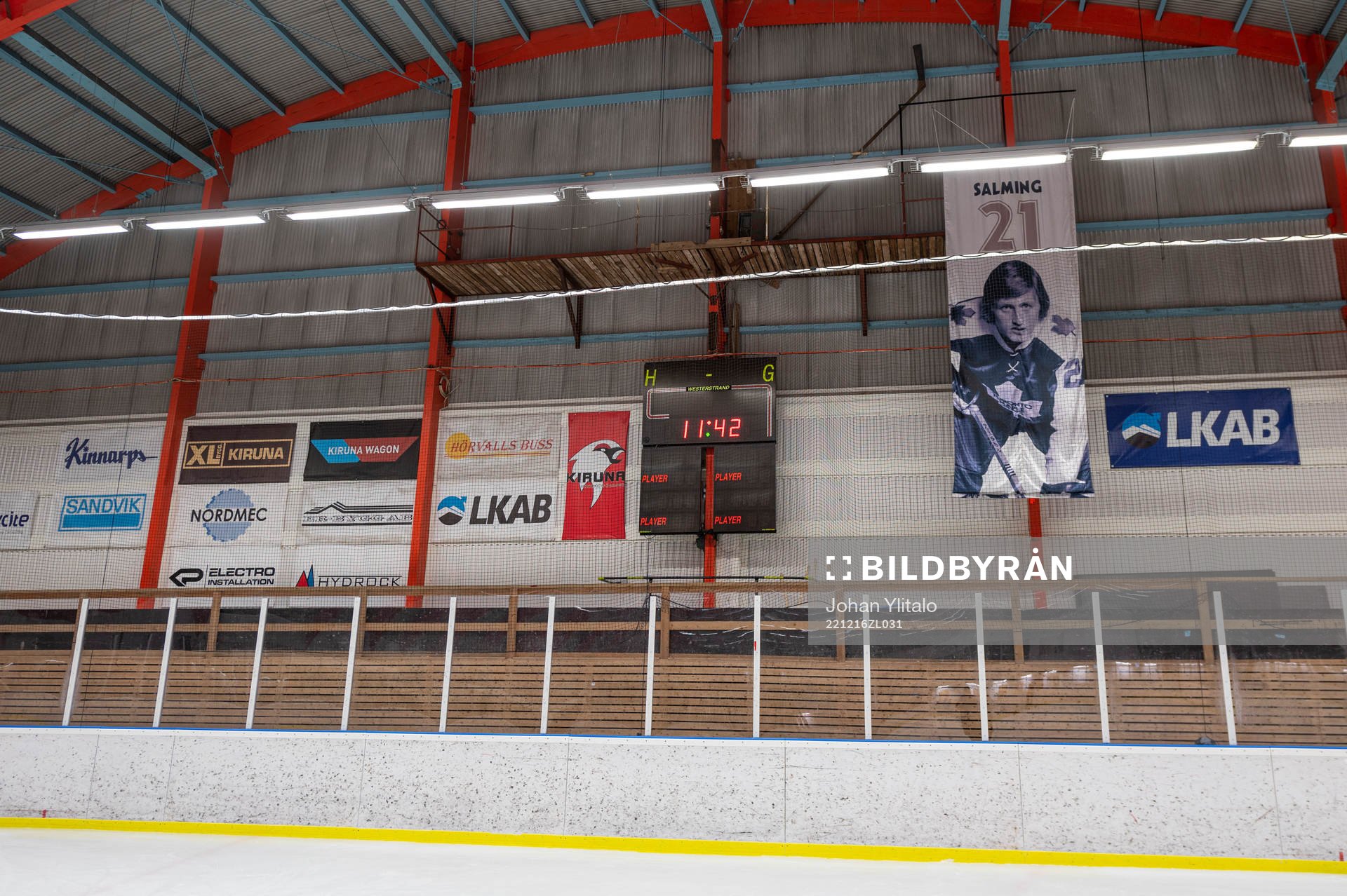 Börje Salming vepa i taket på Matojärvi ishall