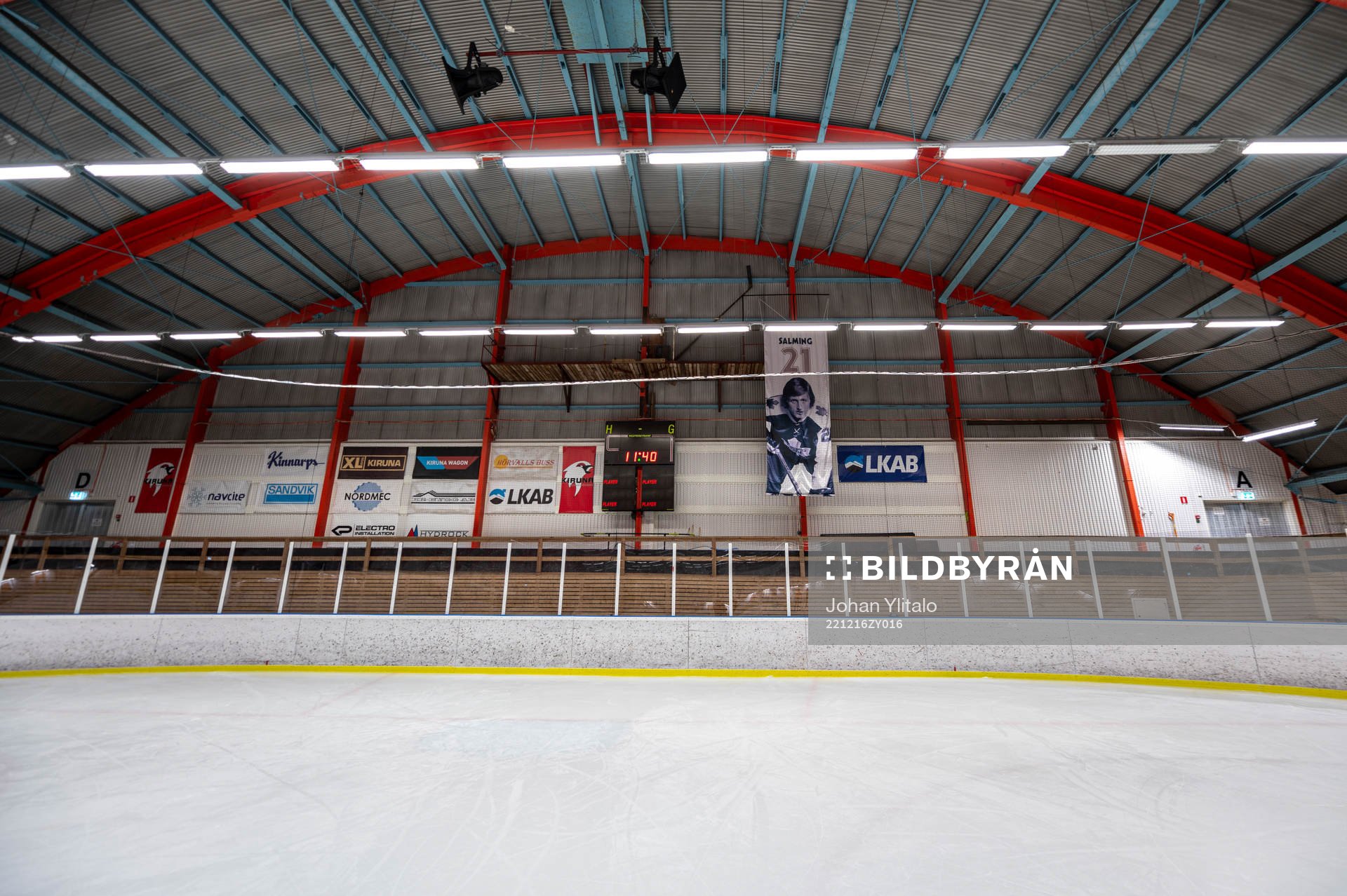 Börje Salming vepa i taket på Matojärvi ishall