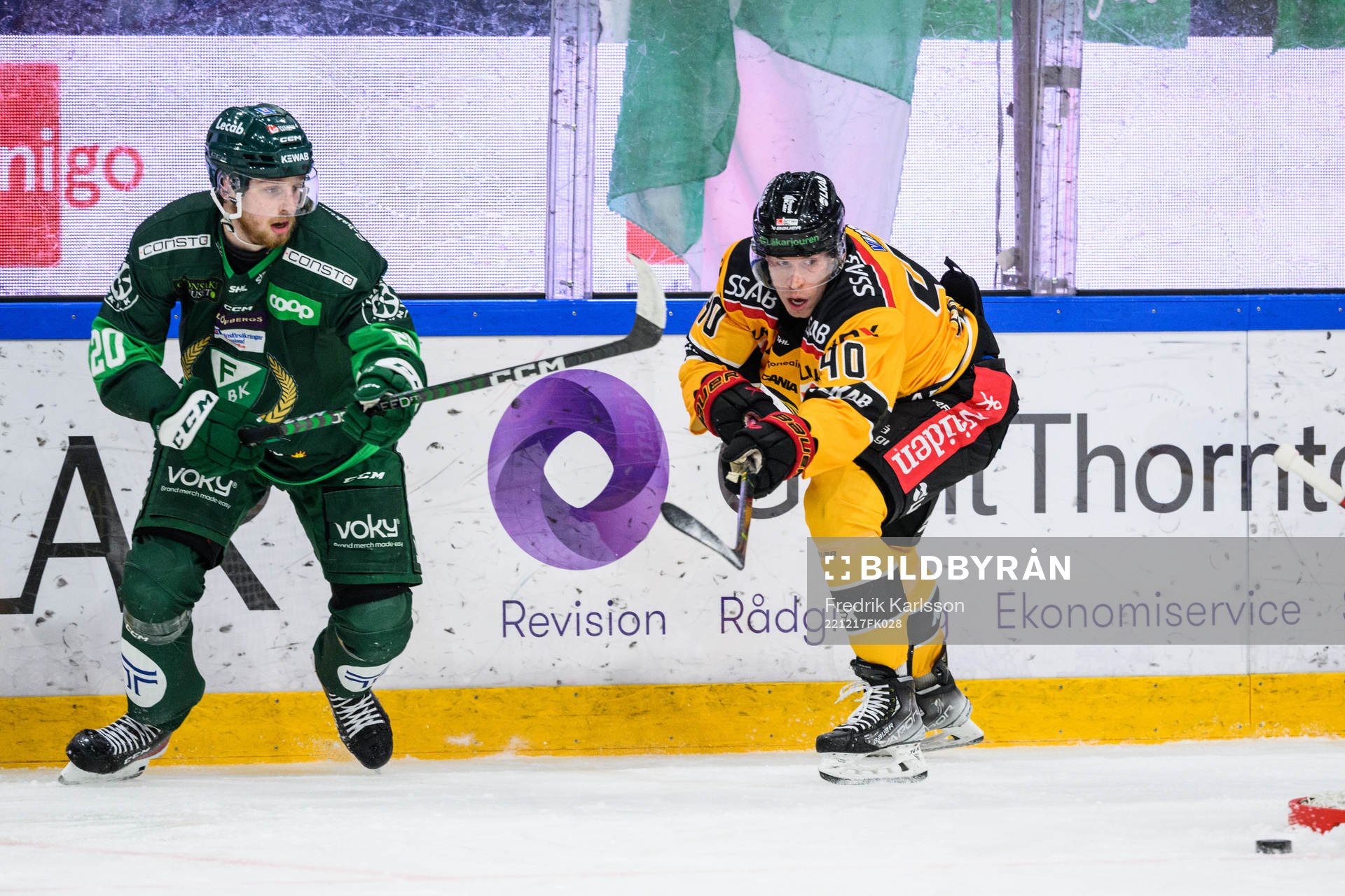 Färjestads Marcus Westfält och Luleås Tomi Sallinen