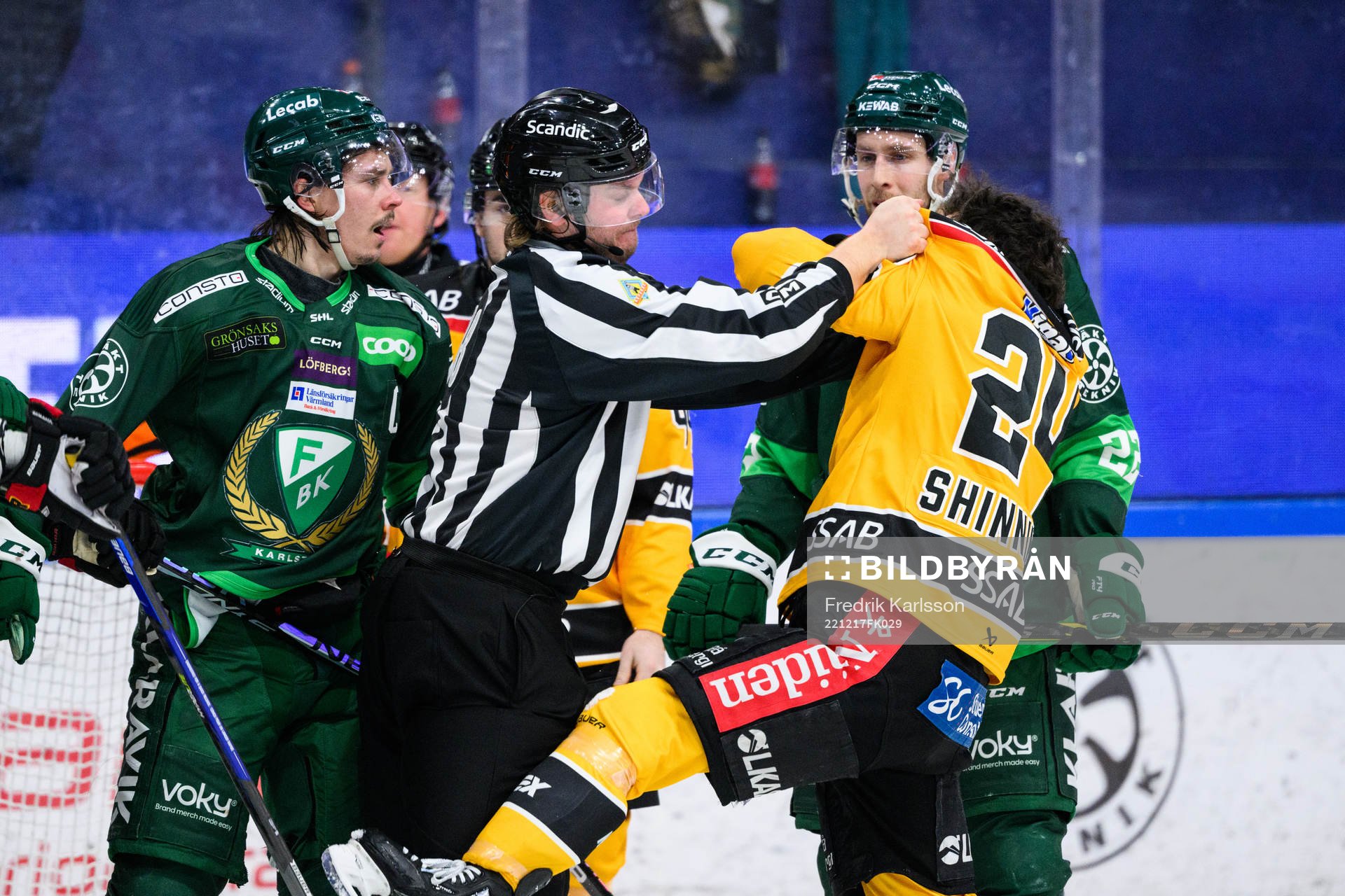 Färjestads Joakim Nygård och Luleås Brendan Shinnimin