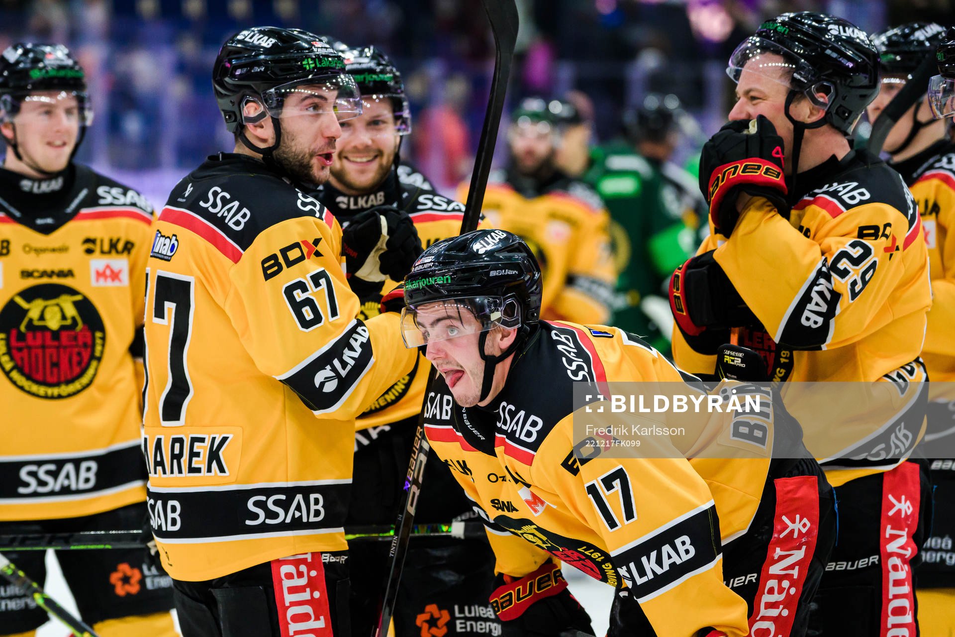 Luleås Konstantin Komarek, Isac Brännström och Erik