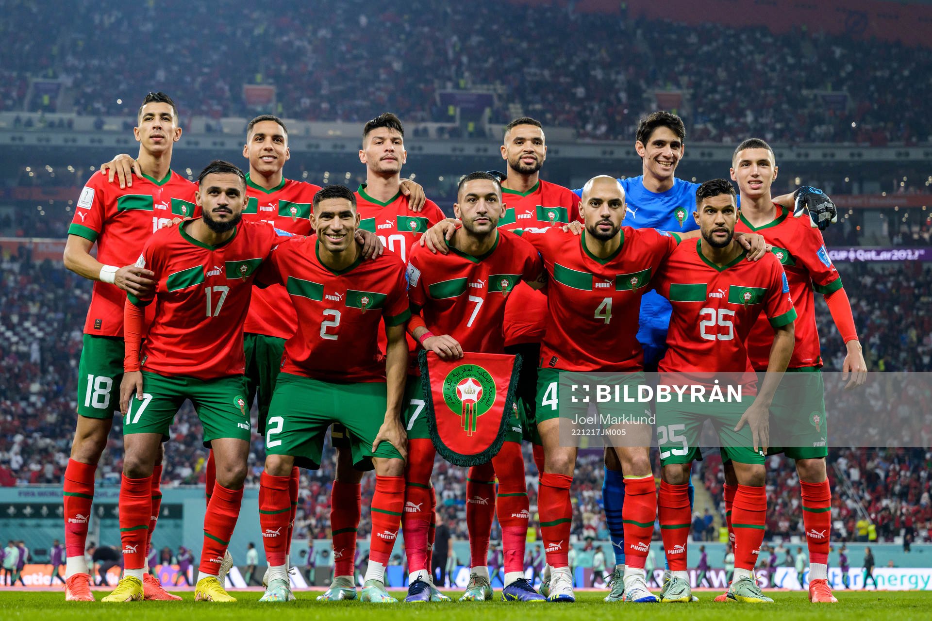 The starting eleven of Morocco