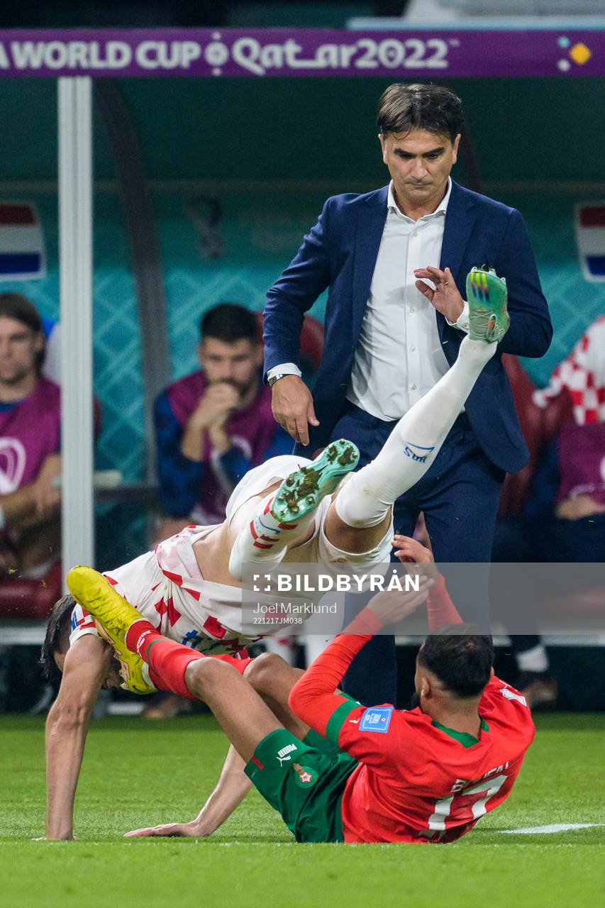 Josip Sutalo of Croatia and Sofiane Boufal of Morocco