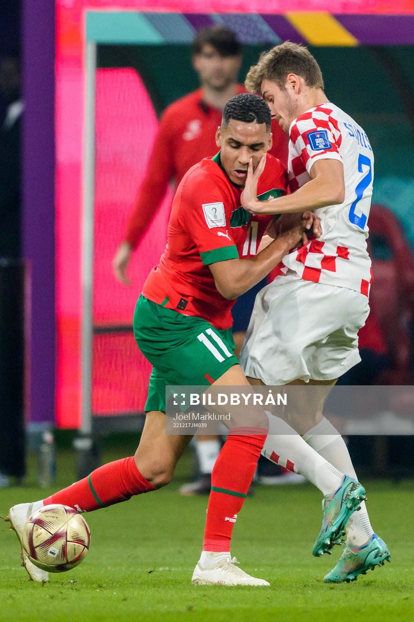 Abdelhamid Sabiri of Morocco and Josip Stanisic of Croatia