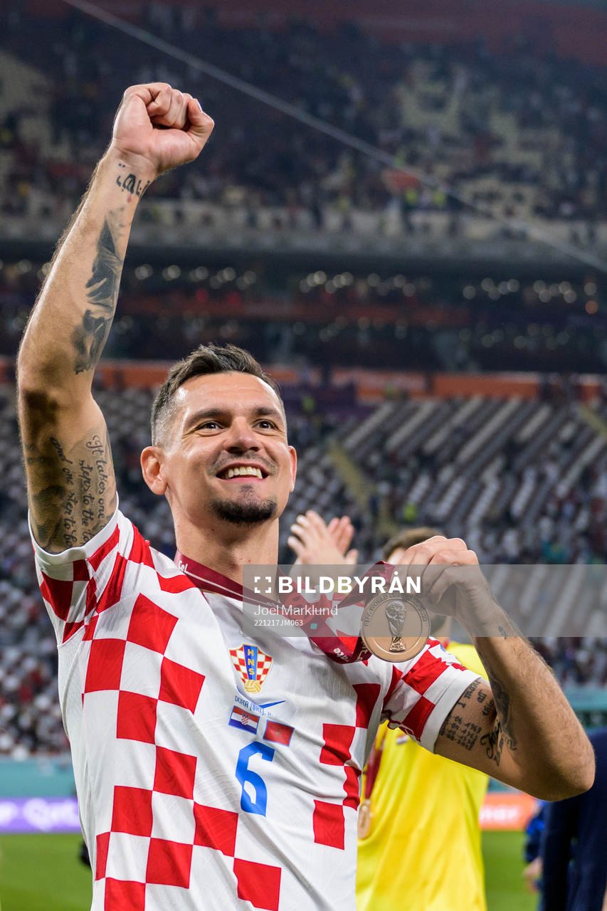 Dejan Lovren of Croatia celebrates