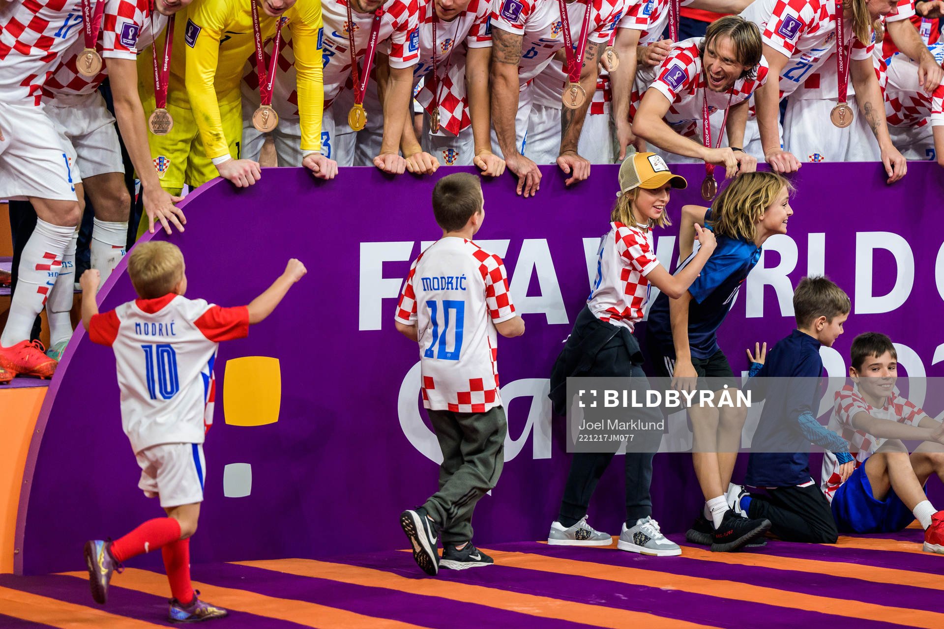 Players of Croatia celebrate