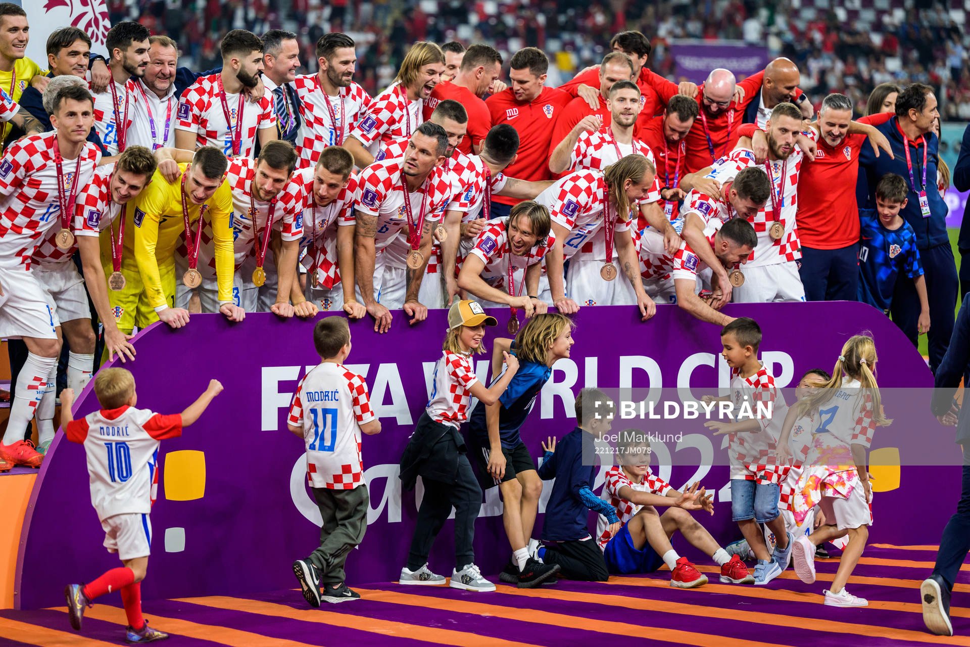 Players of Croatia celebrate