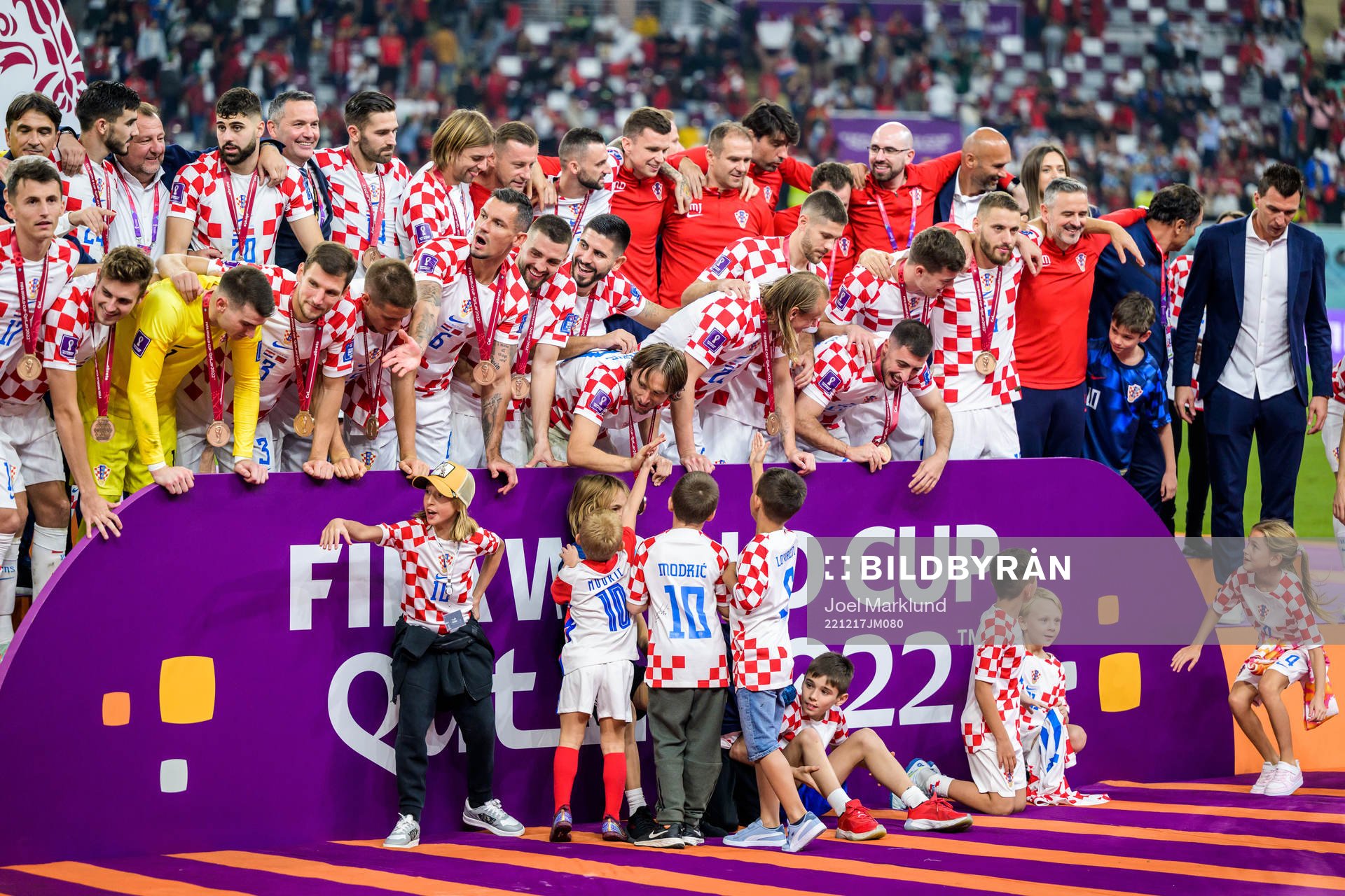 Players of Croatia celebrate